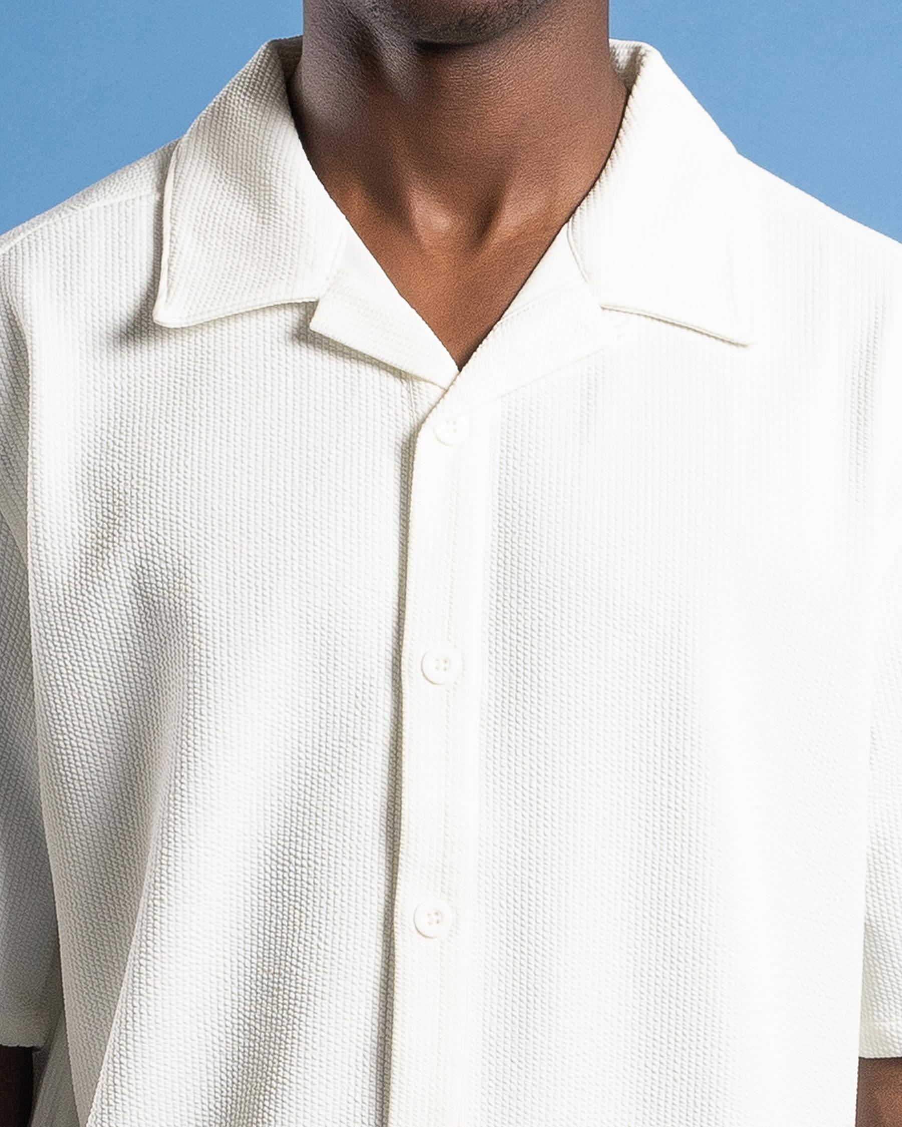 Amalfi Box Cropped Resort Short Sleeve Shirt