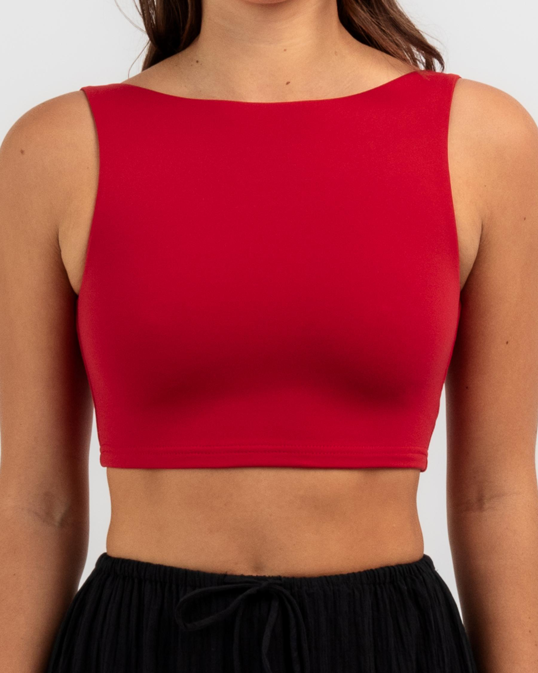 Basic Super Soft Backless Crop Top