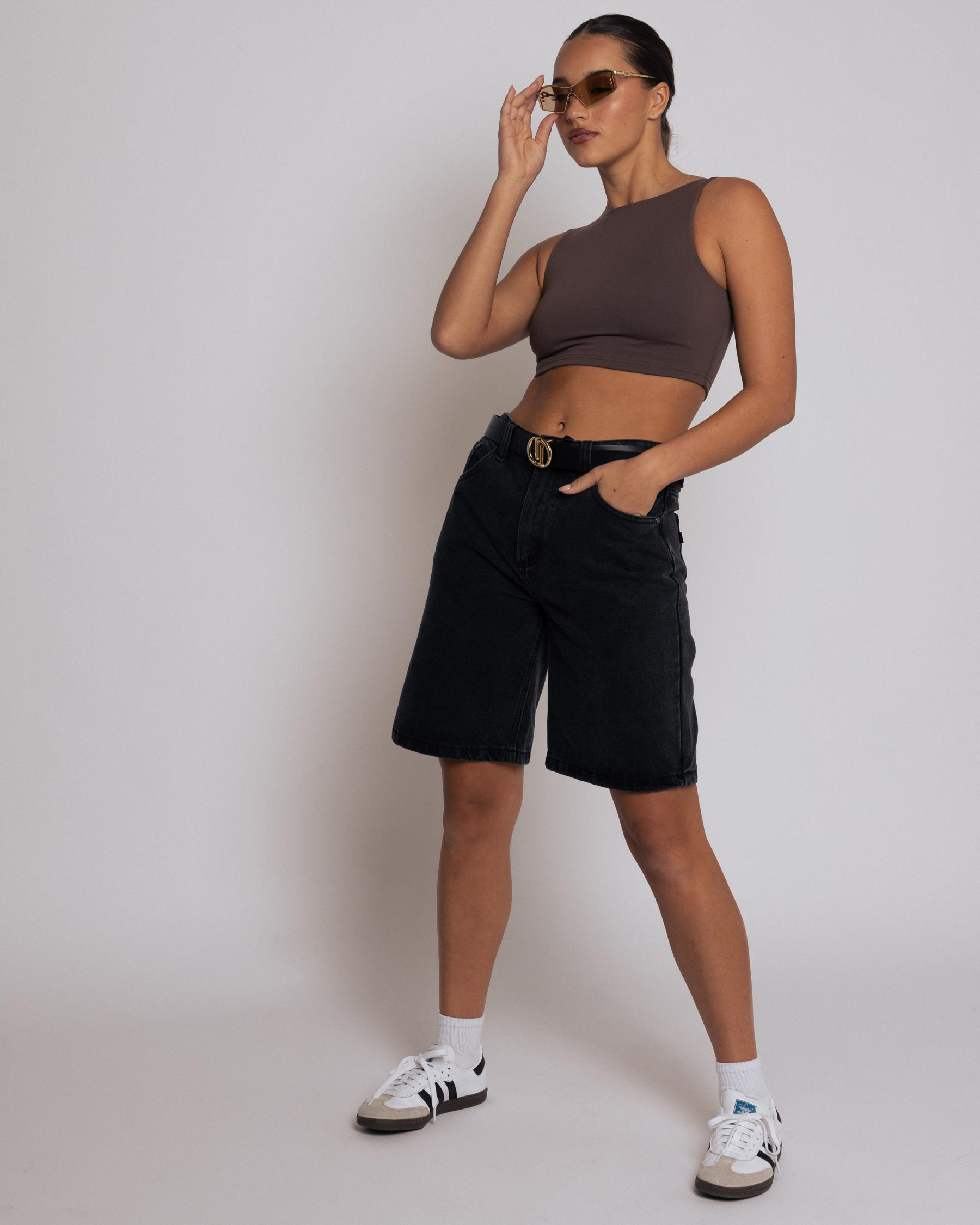 Basic Super Soft Backless Crop Top