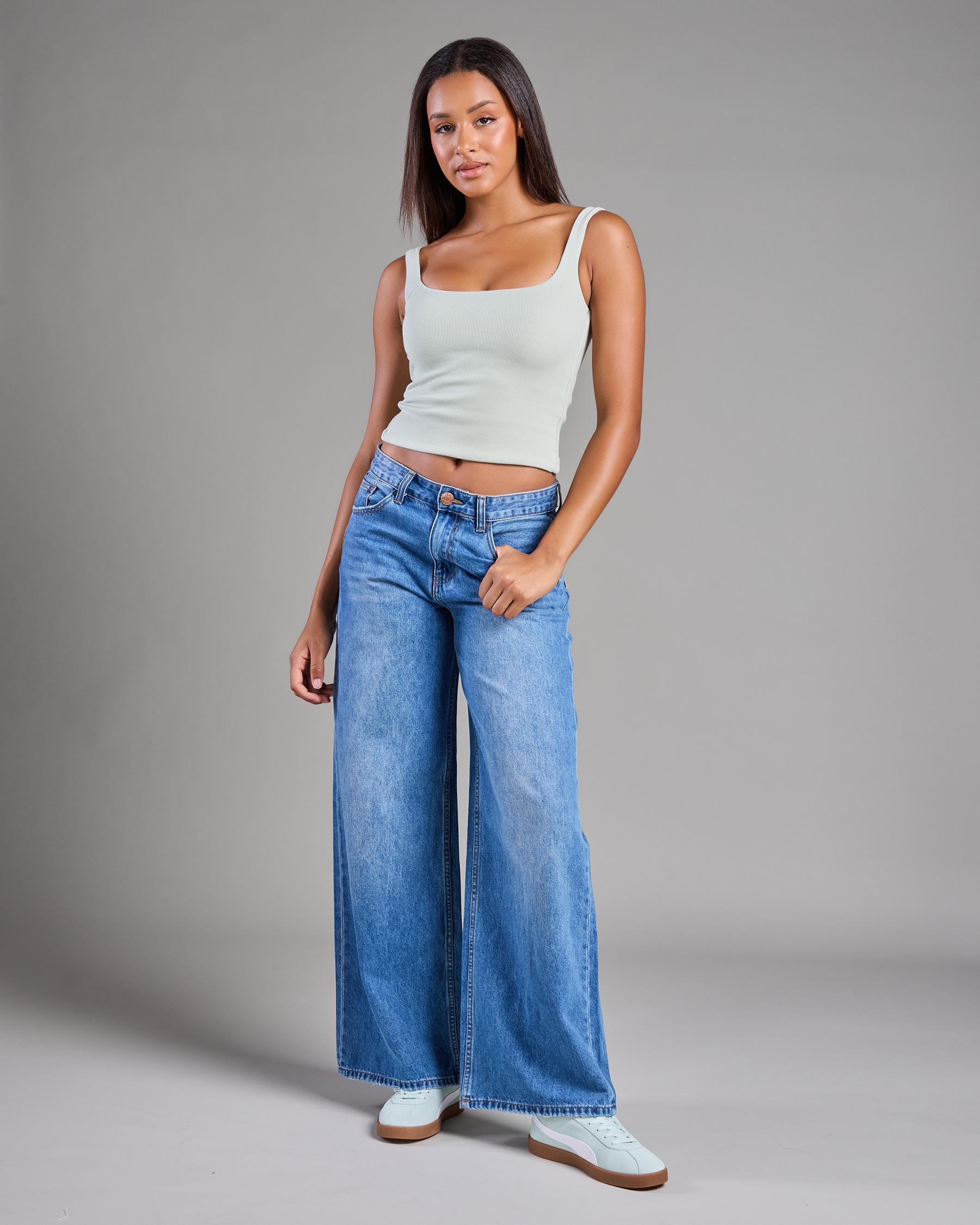 Basic Square Neck Rib Tank Top