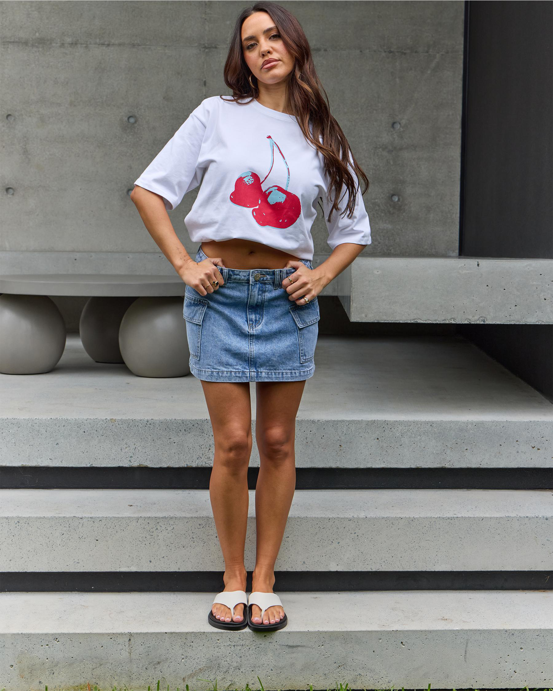 Stella Denim Cargo Skirt