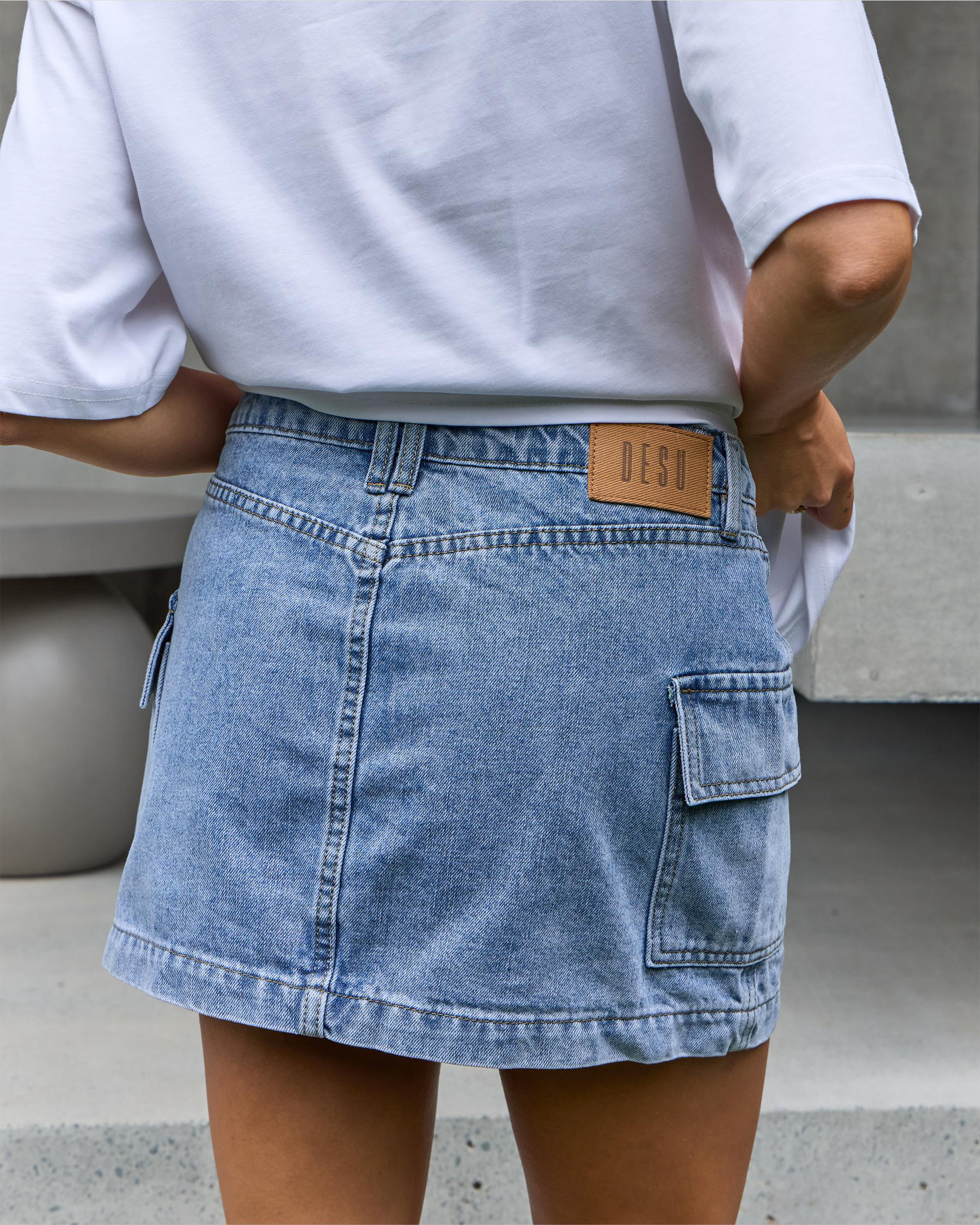 Stella Denim Cargo Skirt