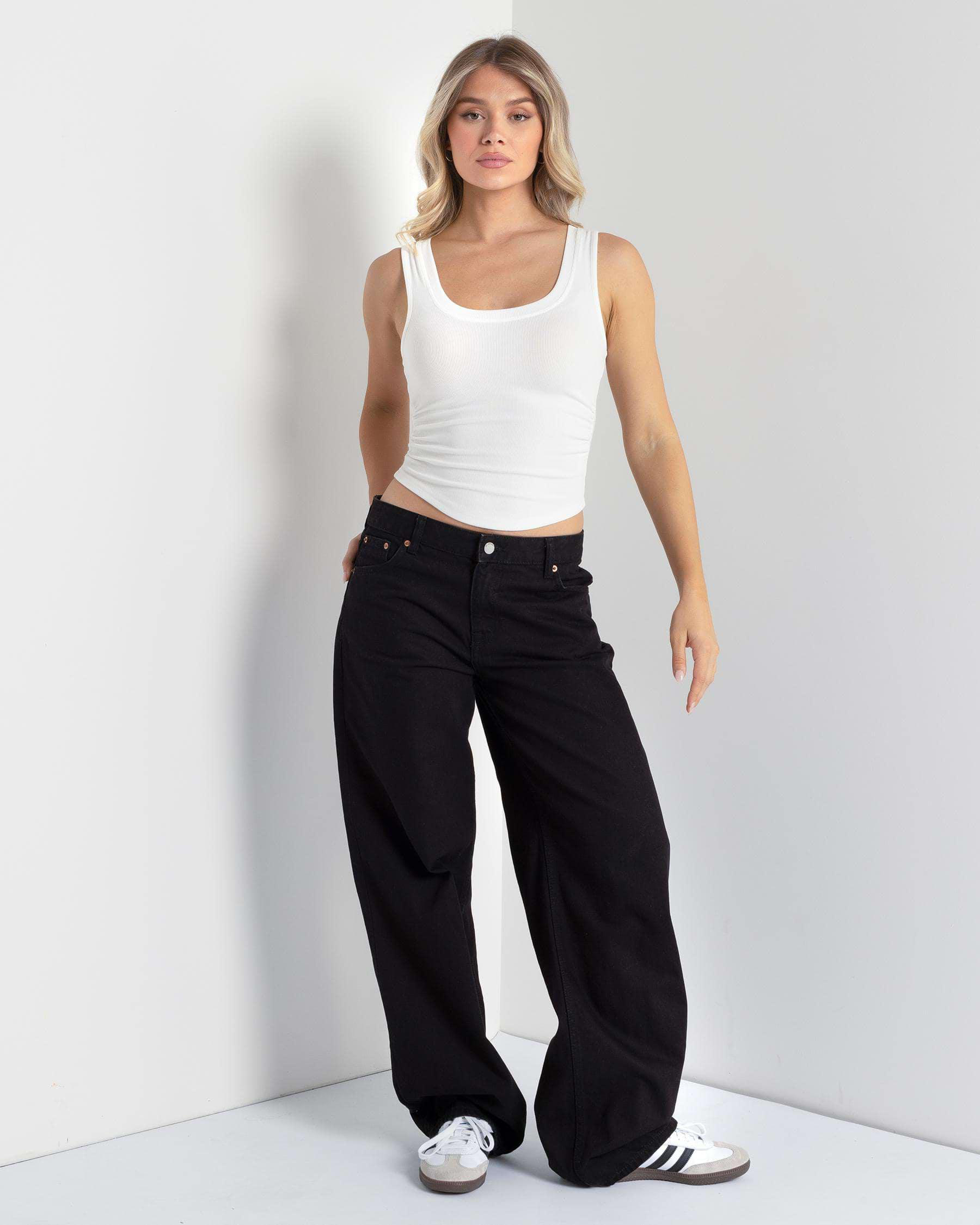 Basic Ruched Side Tank Top