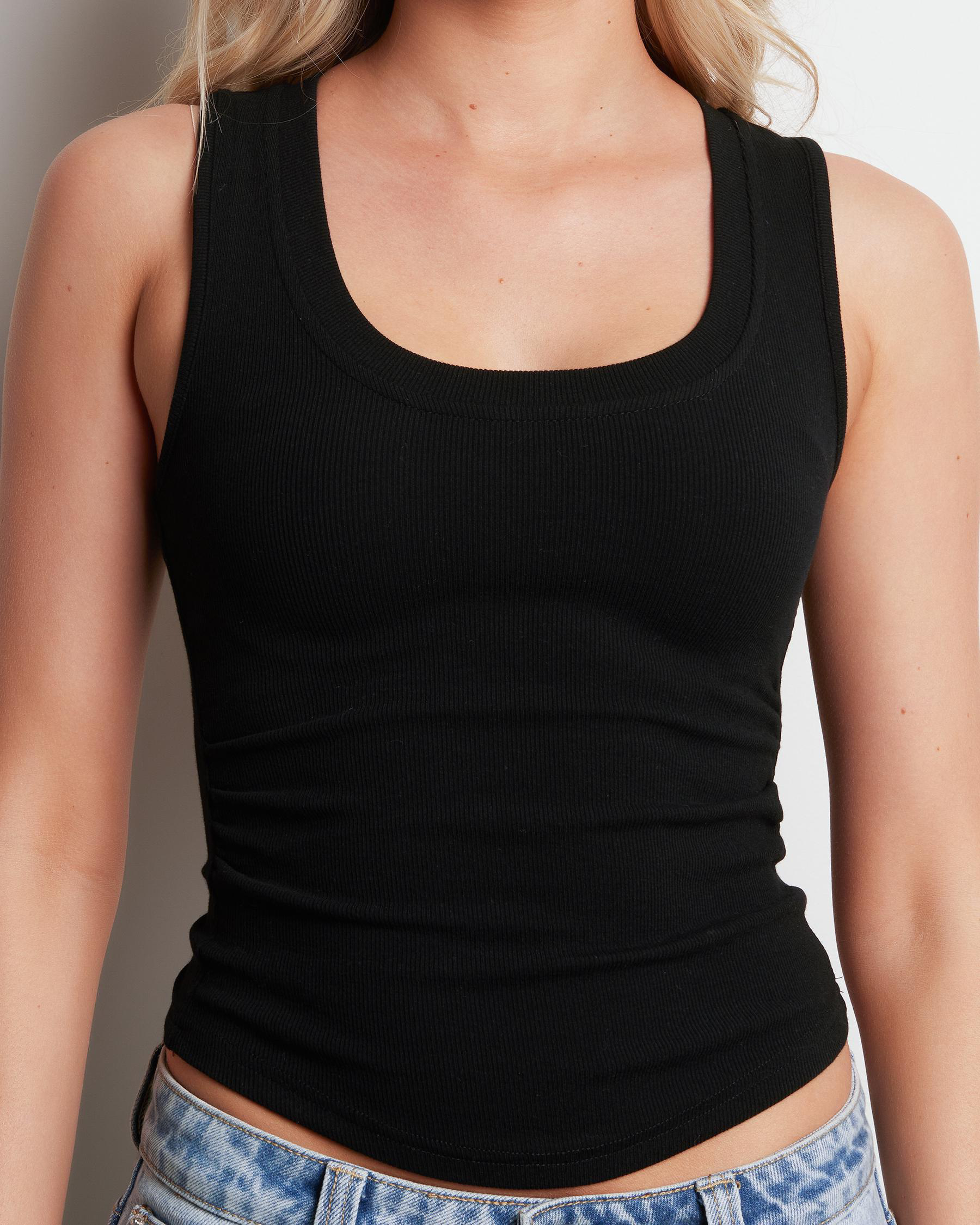 Basic Ruched Side Tank Top