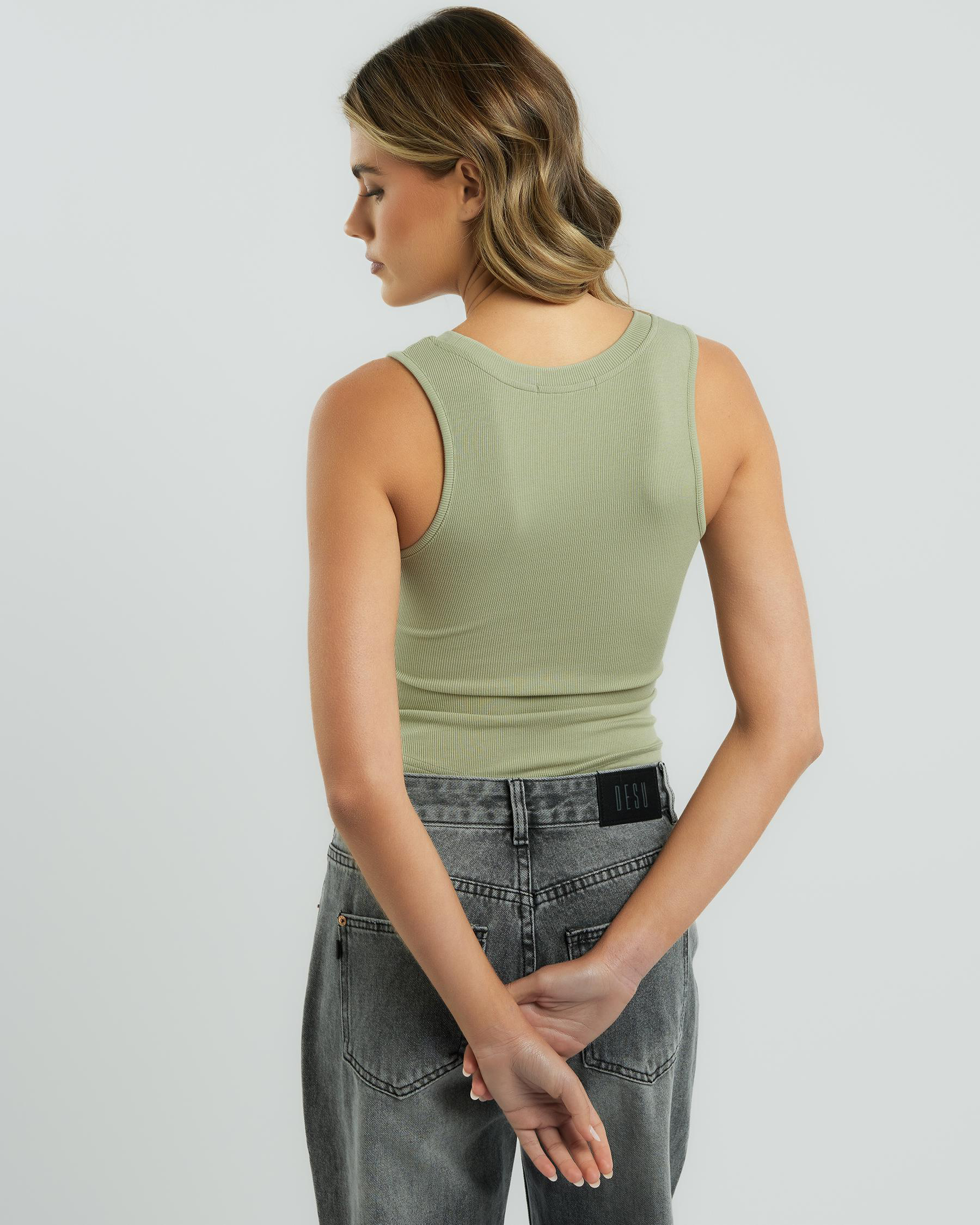 Basic Ruched Side Tank Top