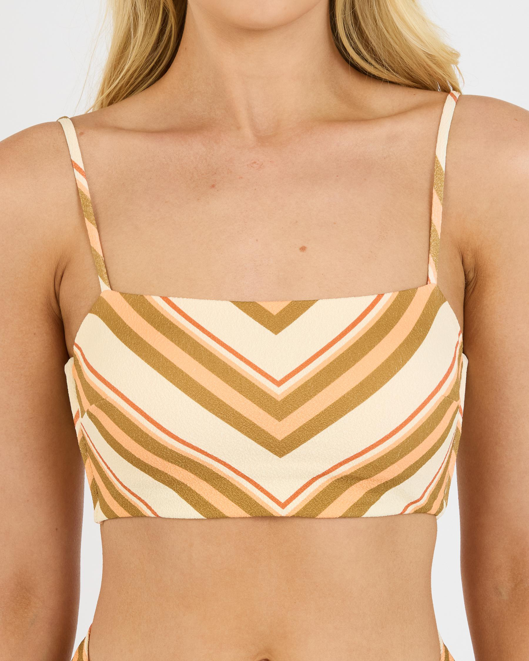 Catalina Stripe Bandeau Bikini Top