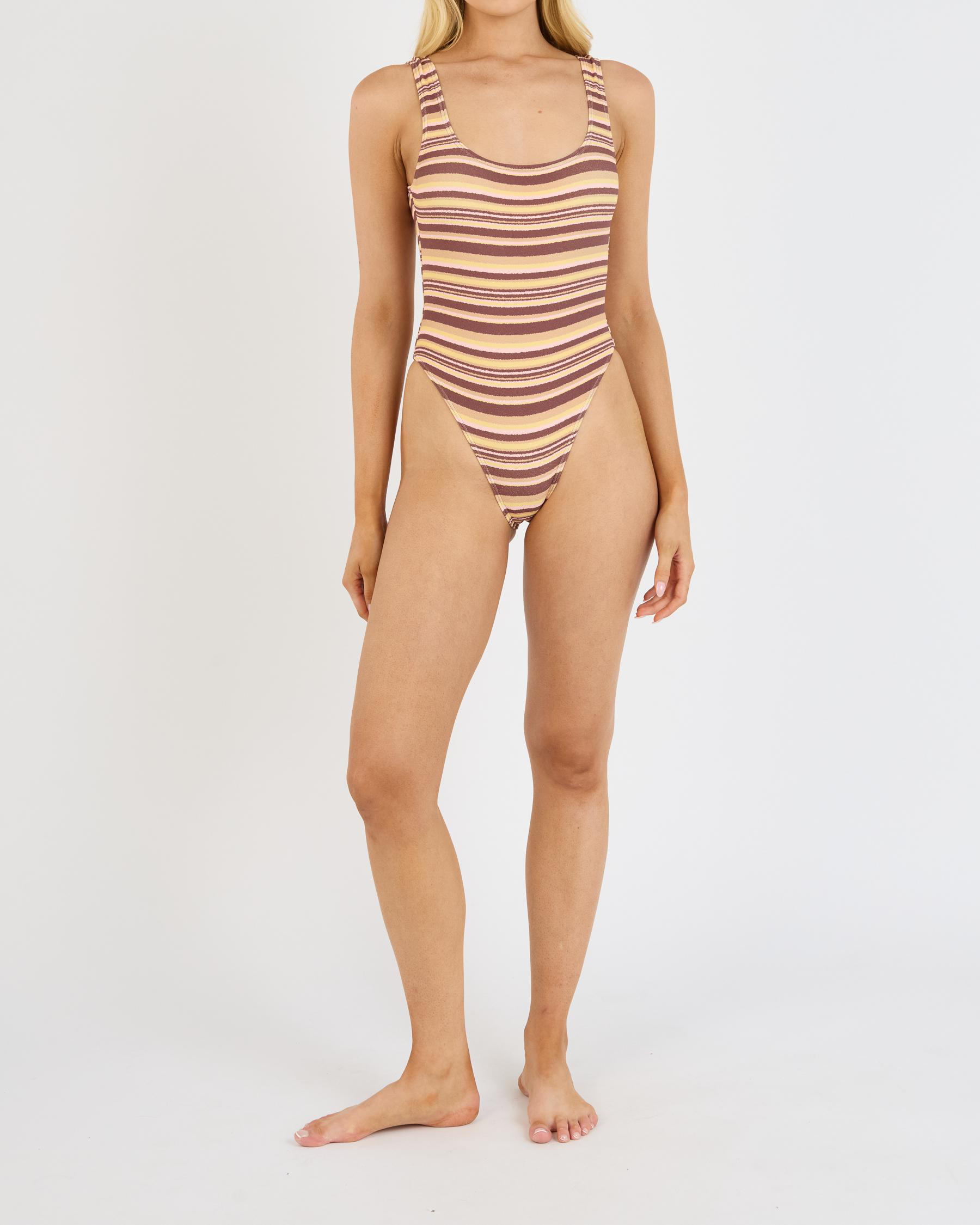 Beach Waves Square Tanker One Piece Swimsuit