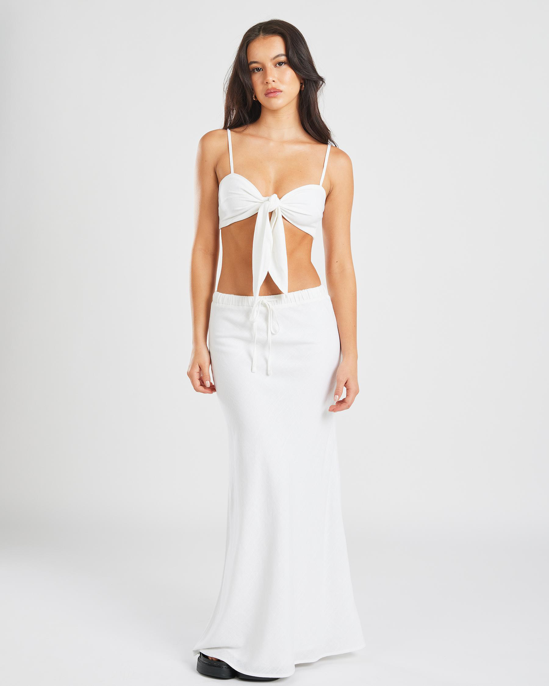 Palm Hawaii Tie Front Crop Top