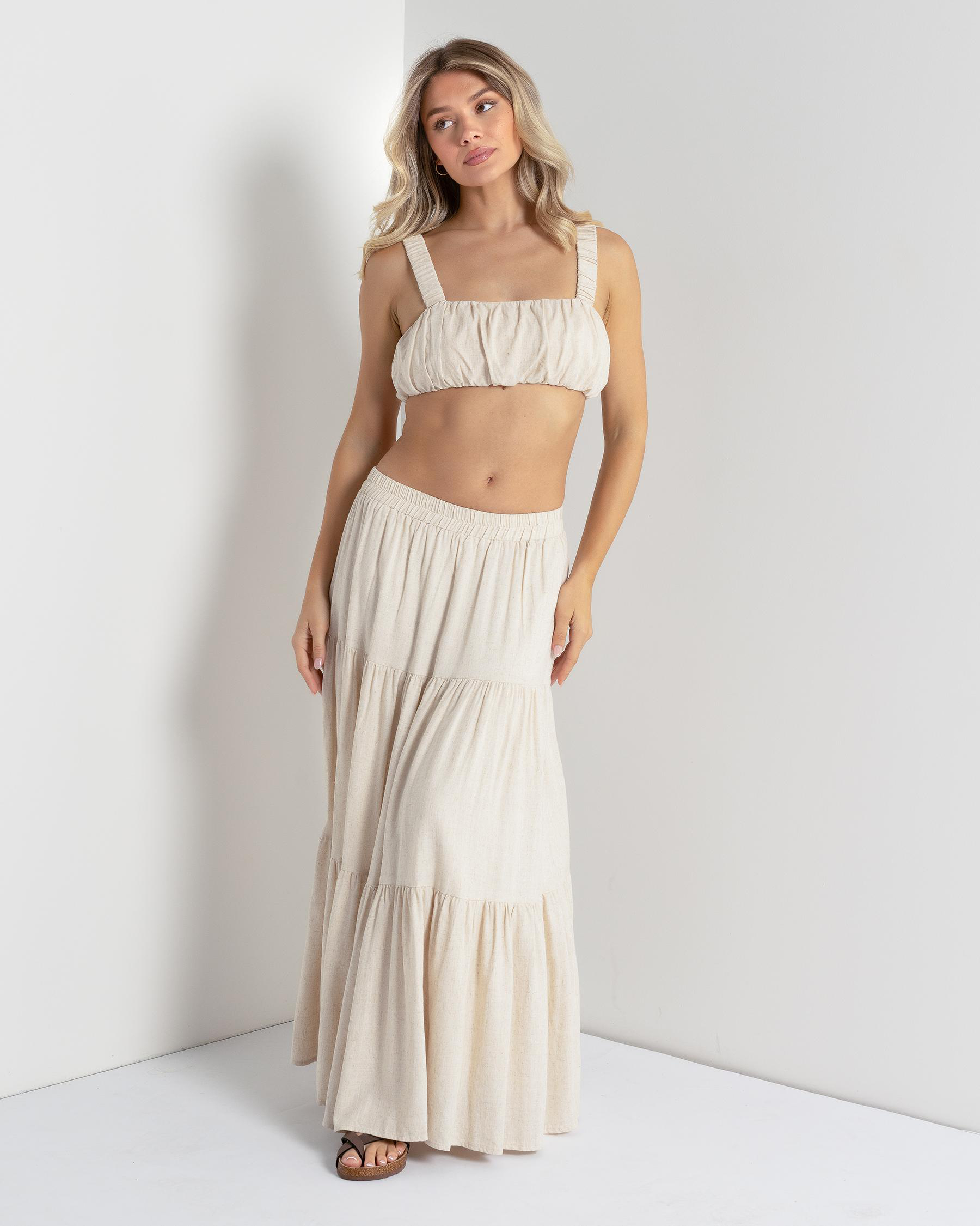 Aria Hawaii Ruched Crop Top