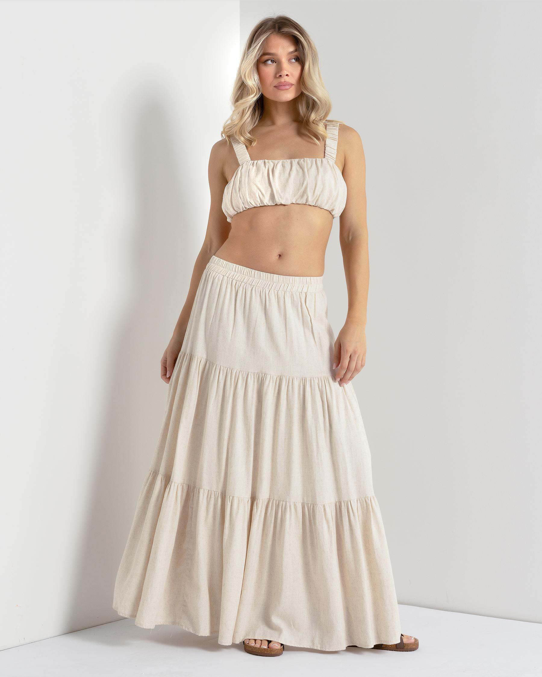 Aria Hawaii Ruched Crop Top