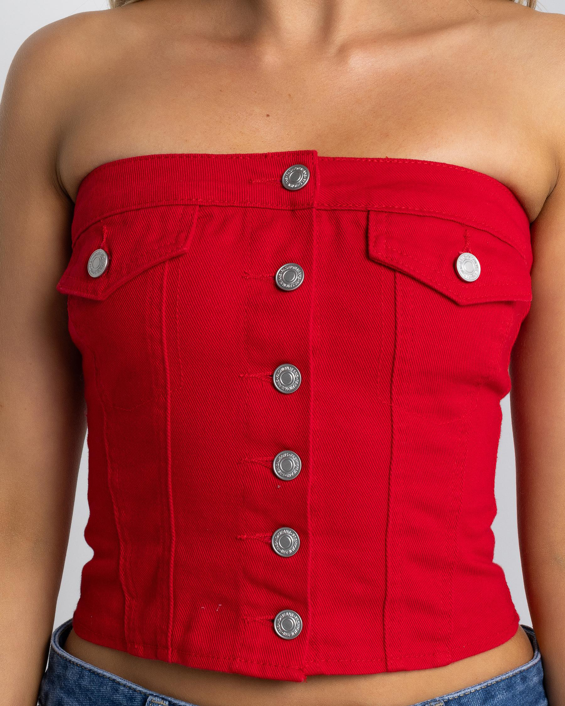 Nicole Denim Tube Vest