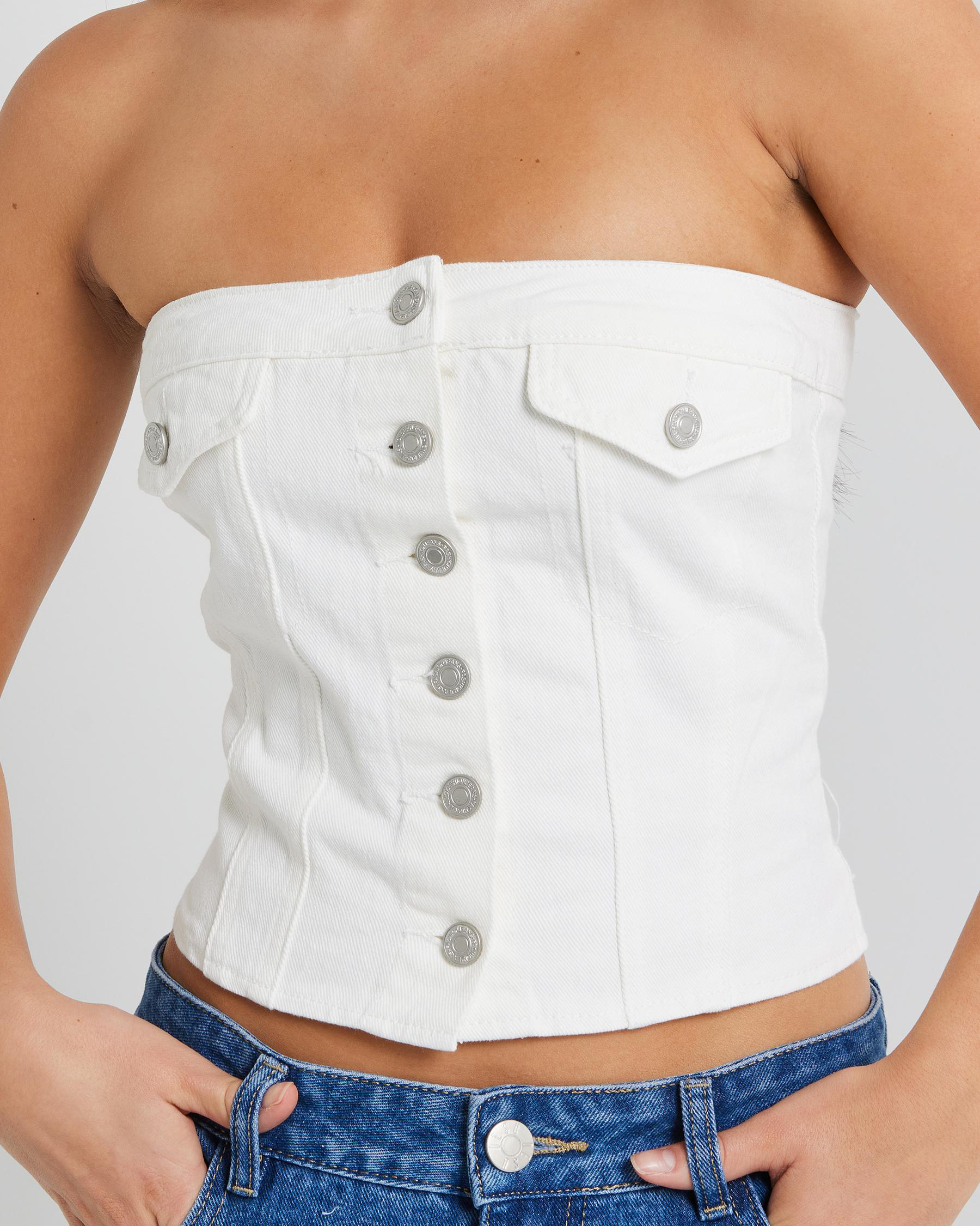 Nicole Denim Tube Vest