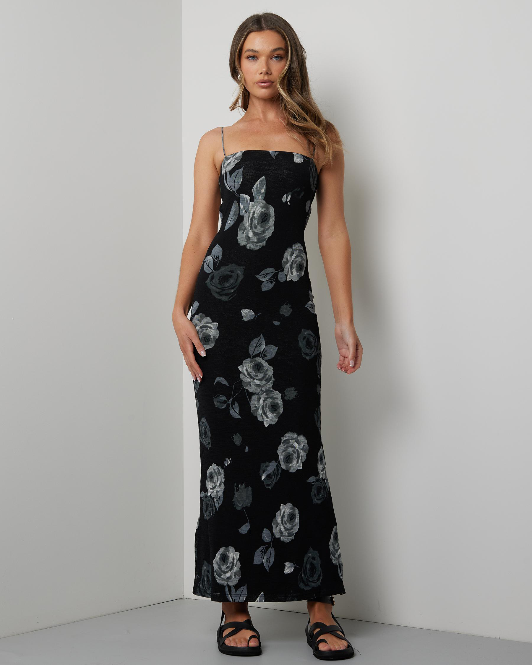 Rosette Maxi Dress