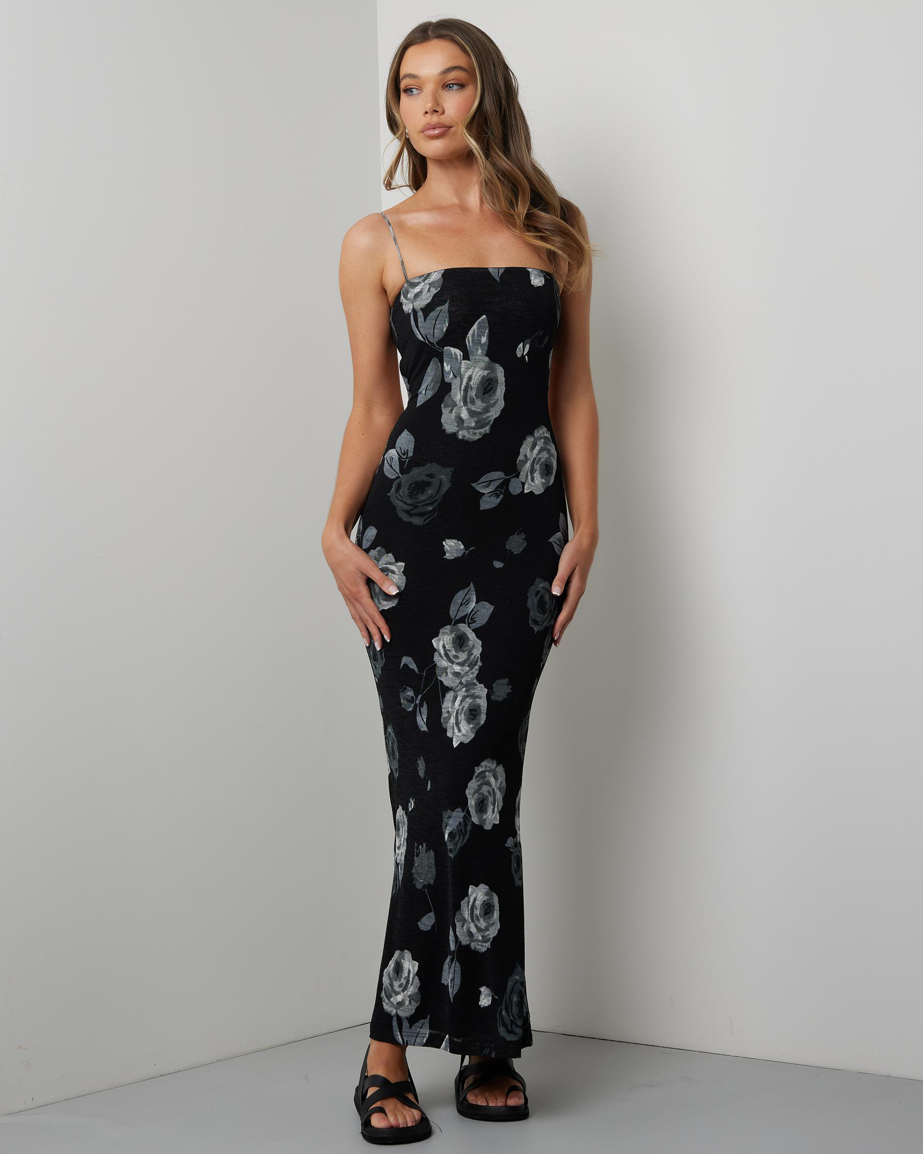 Rosette Maxi Dress