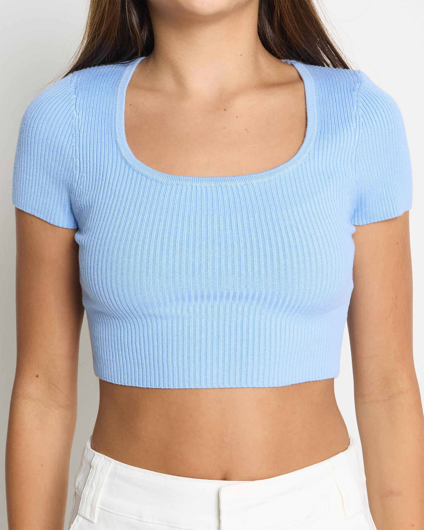 Basic Square Neck Knit Top