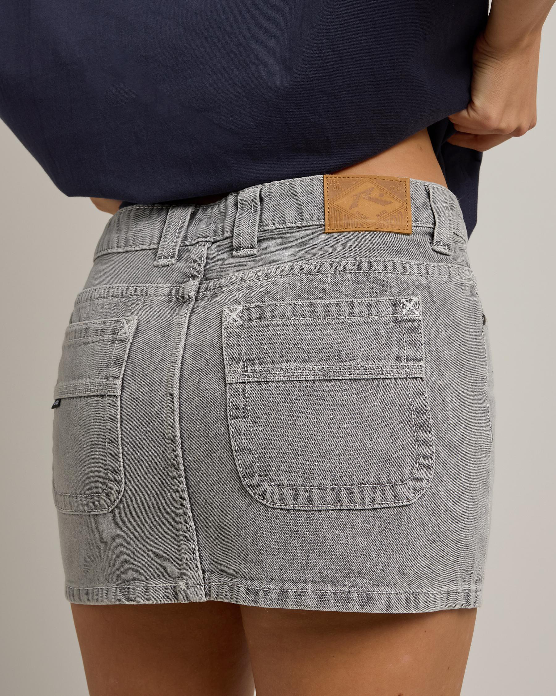 Mavericks Low Rise Denim Mini Skirt