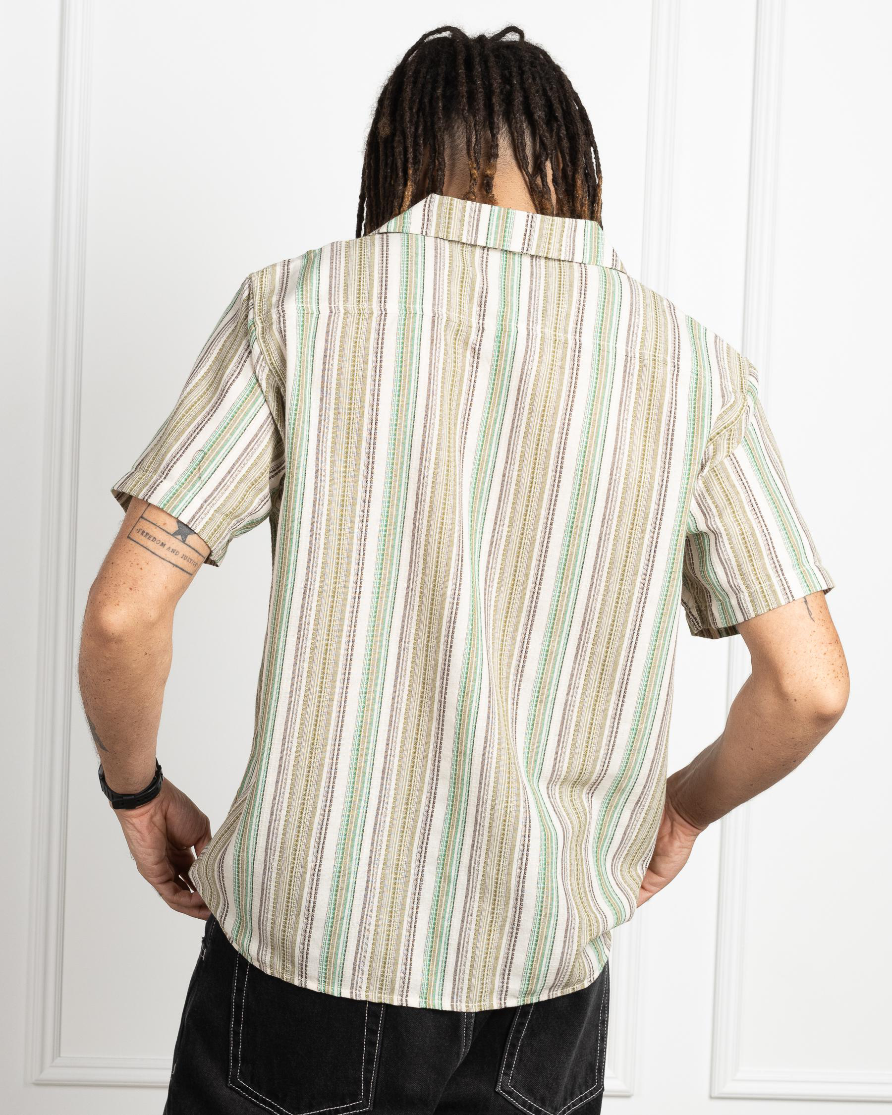 Vacation Stripe Short Sleeve Shirt