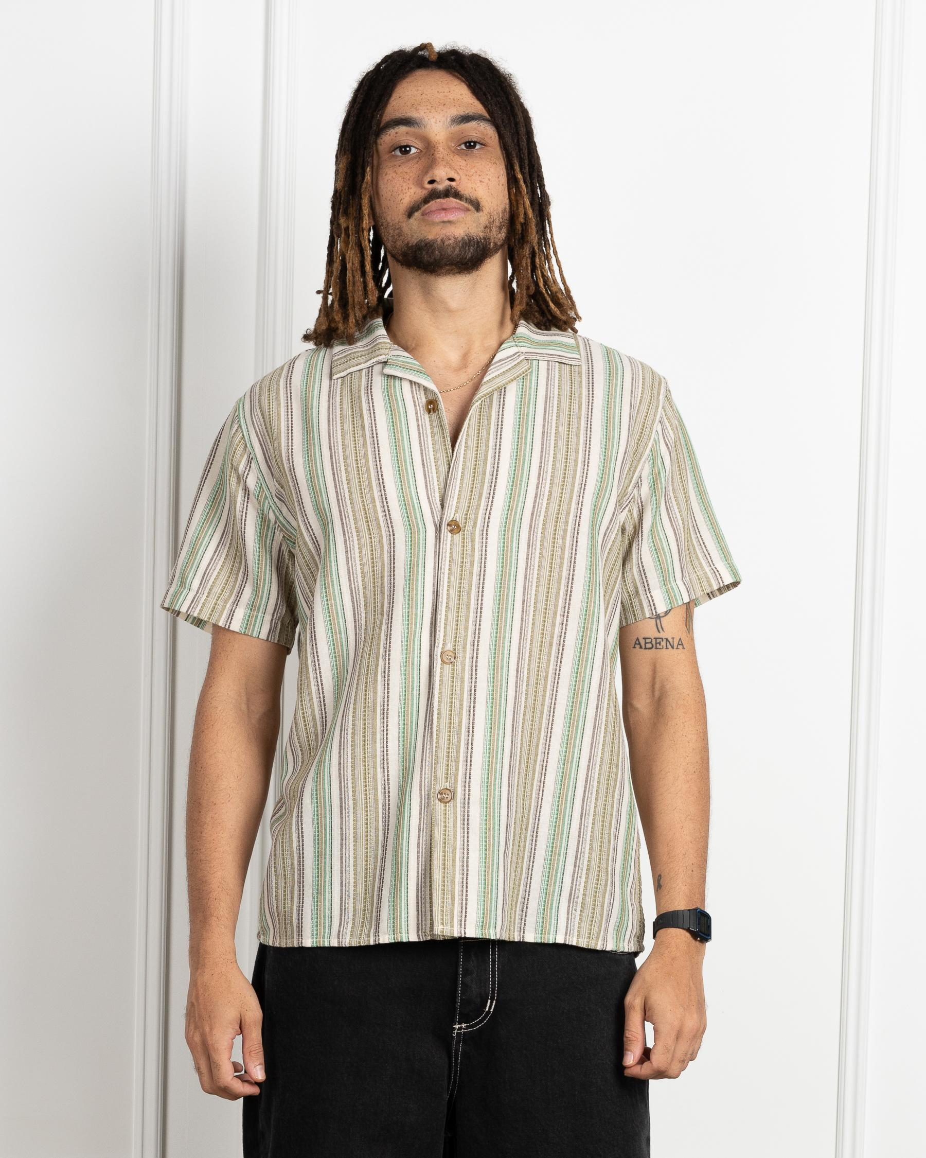 Vacation Stripe Short Sleeve Shirt