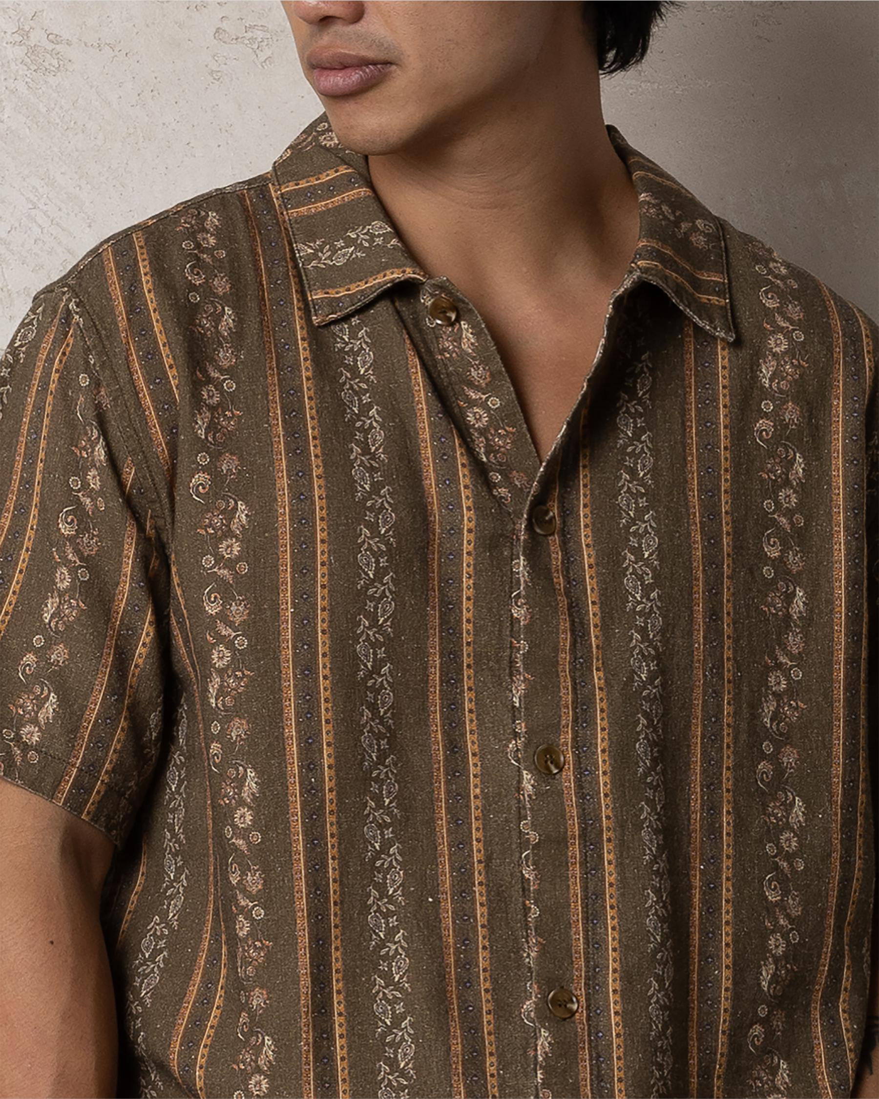 Paisley Stripe Short Sleeve Shirt