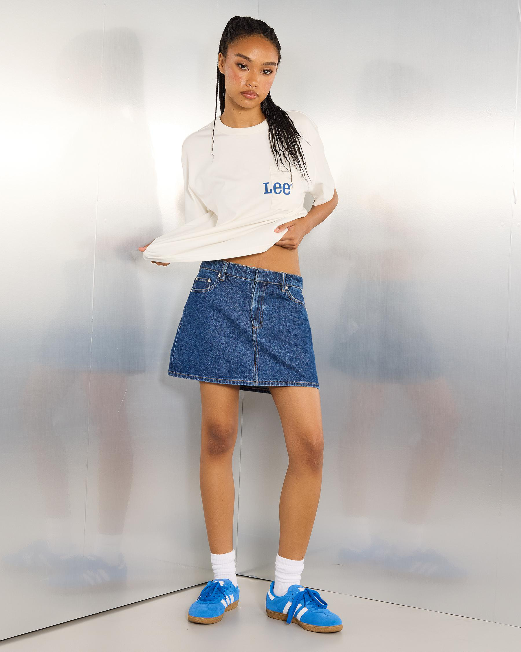 Relaxed Denim Mini Skirt