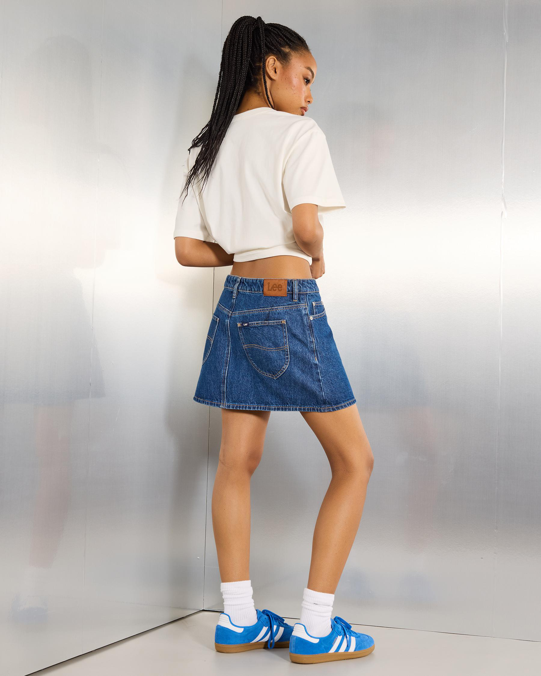 Relaxed Denim Mini Skirt