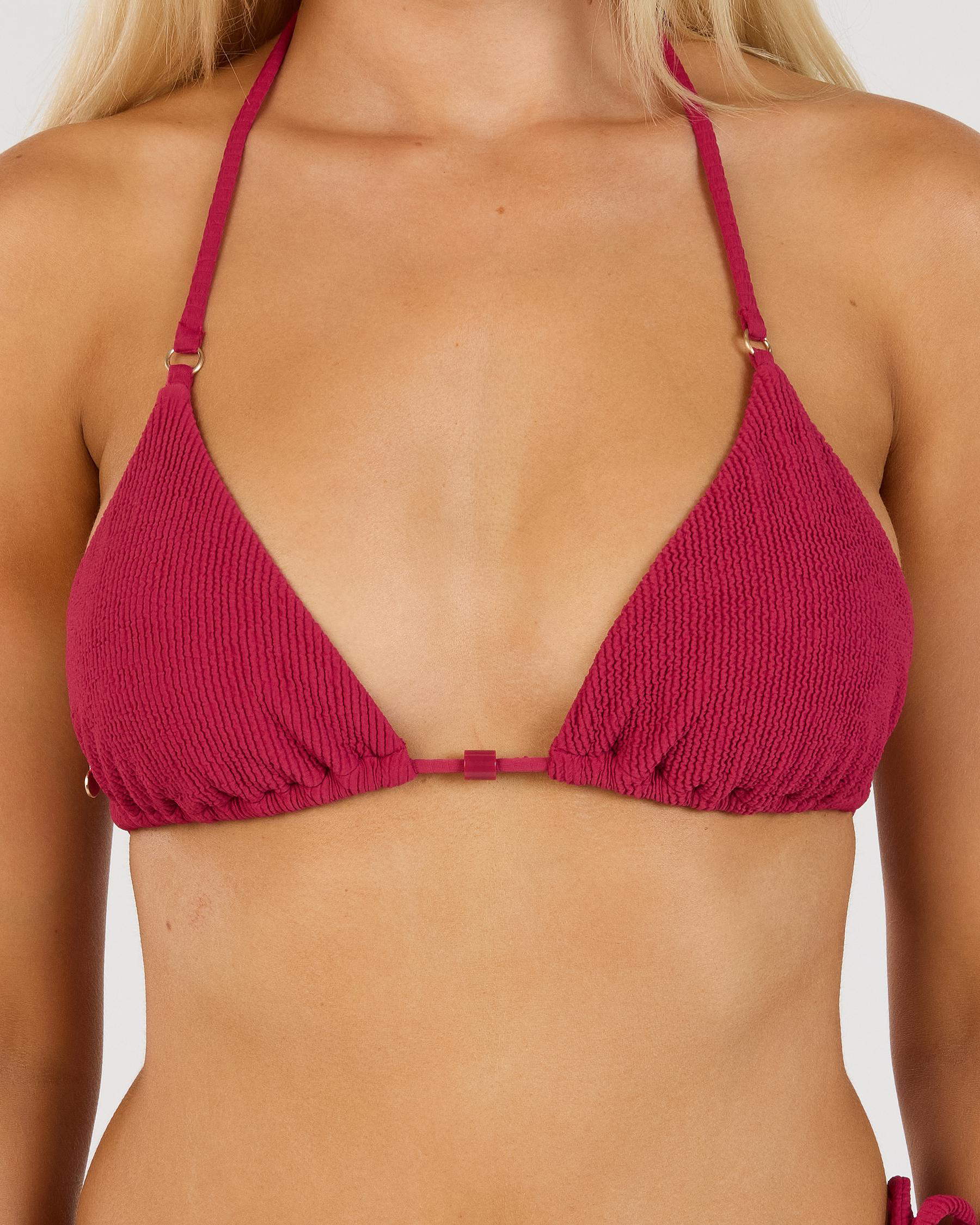 Isla Rib Sliding Triangle Bikini Top