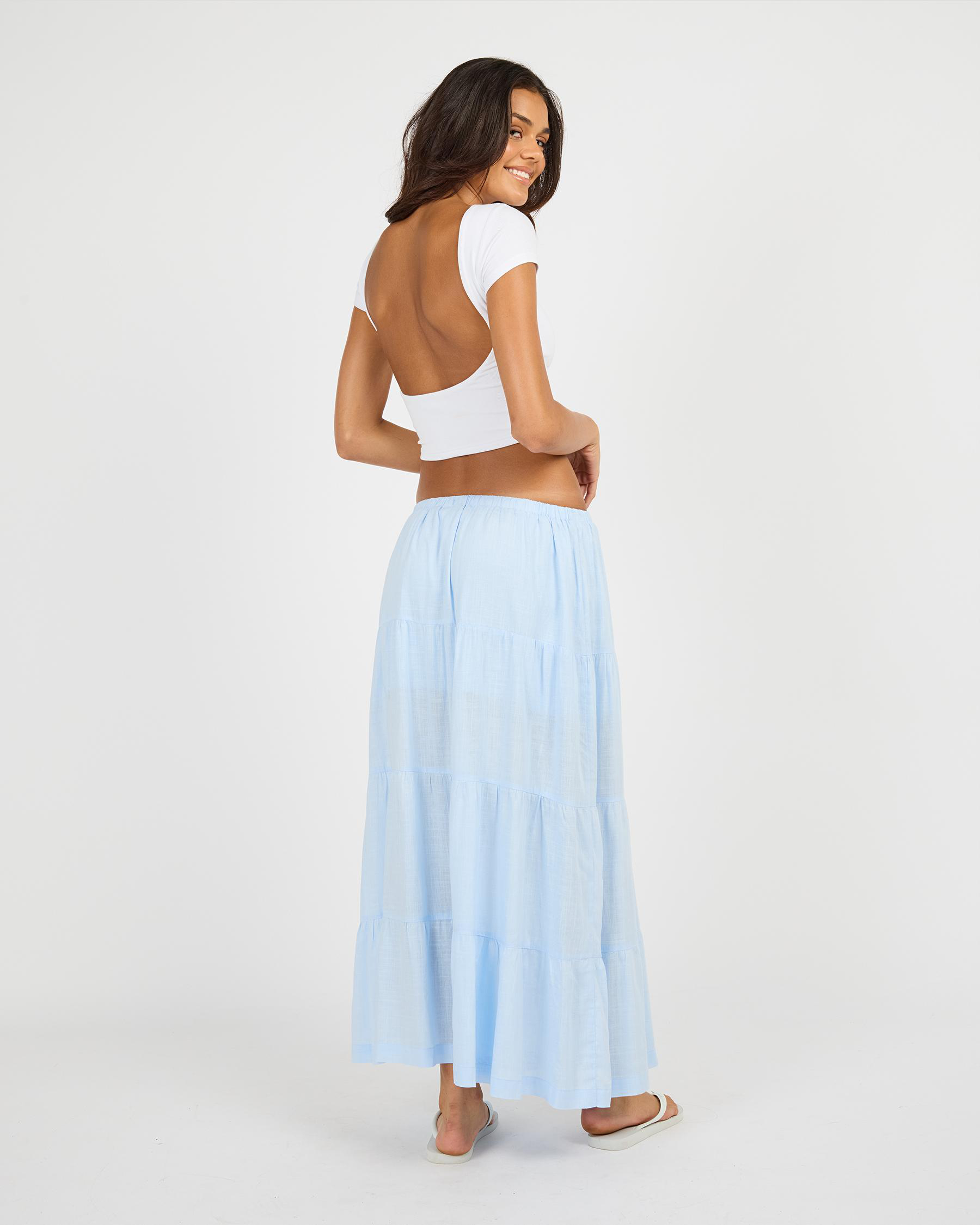 Classic Tiered Maxi Skirt