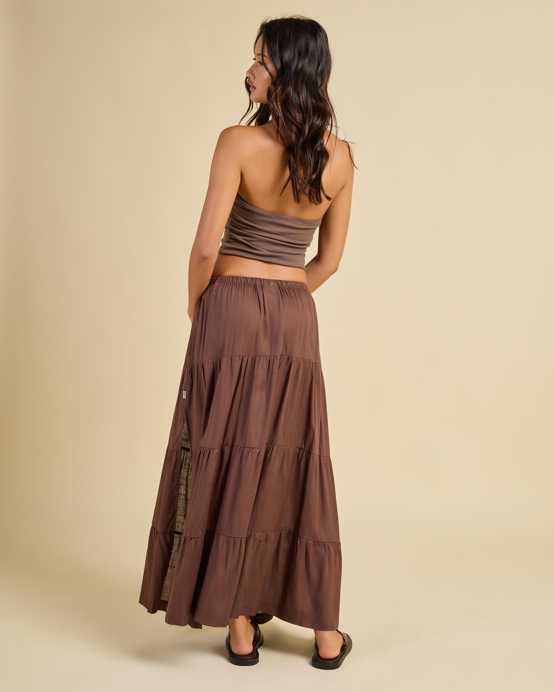 Classic Tiered Maxi Skirt