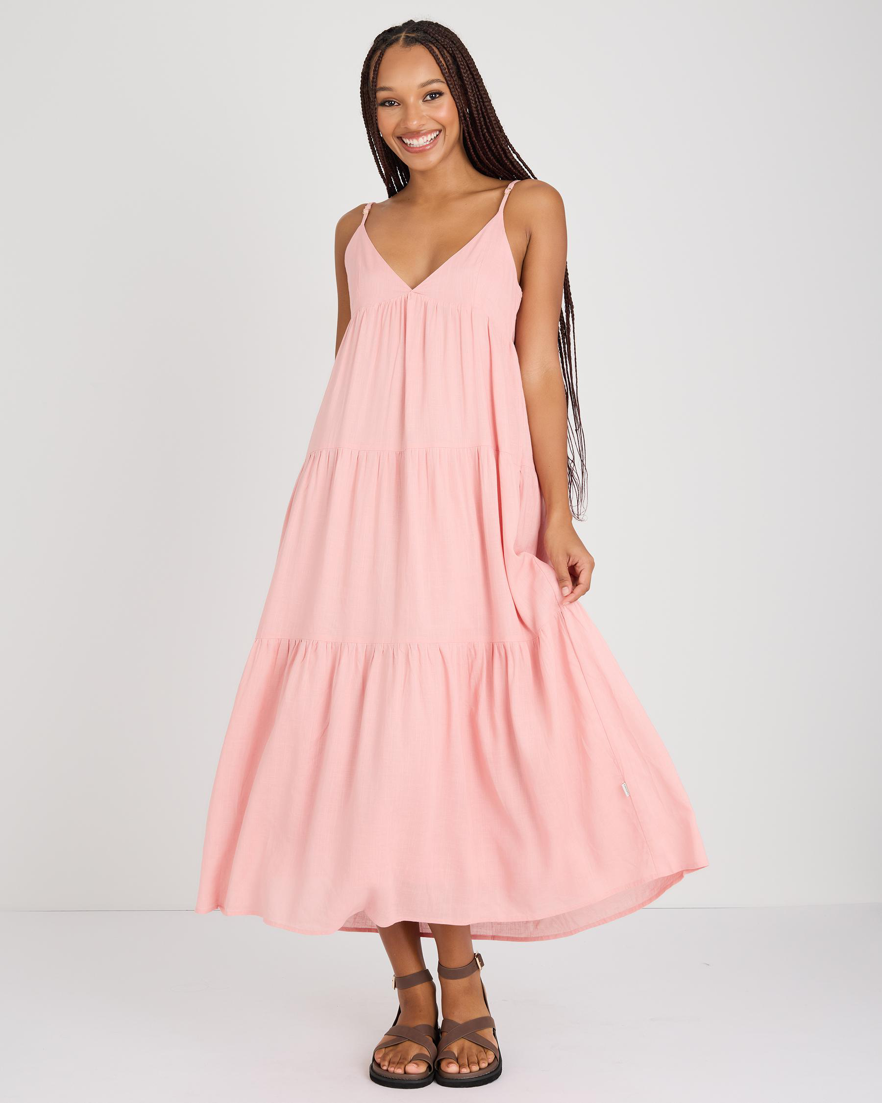 Classic Tiered Midi Dress