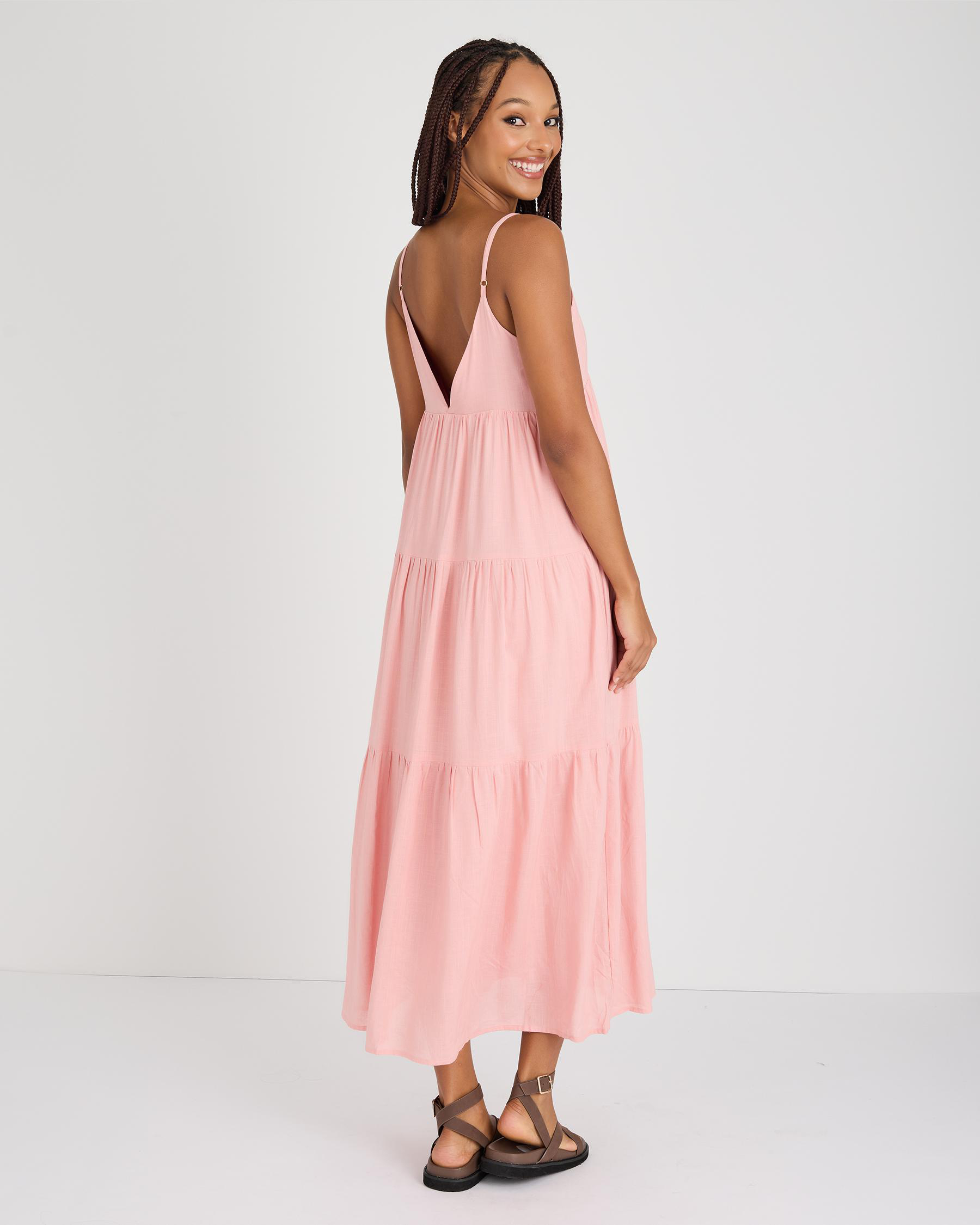 Classic Tiered Midi Dress