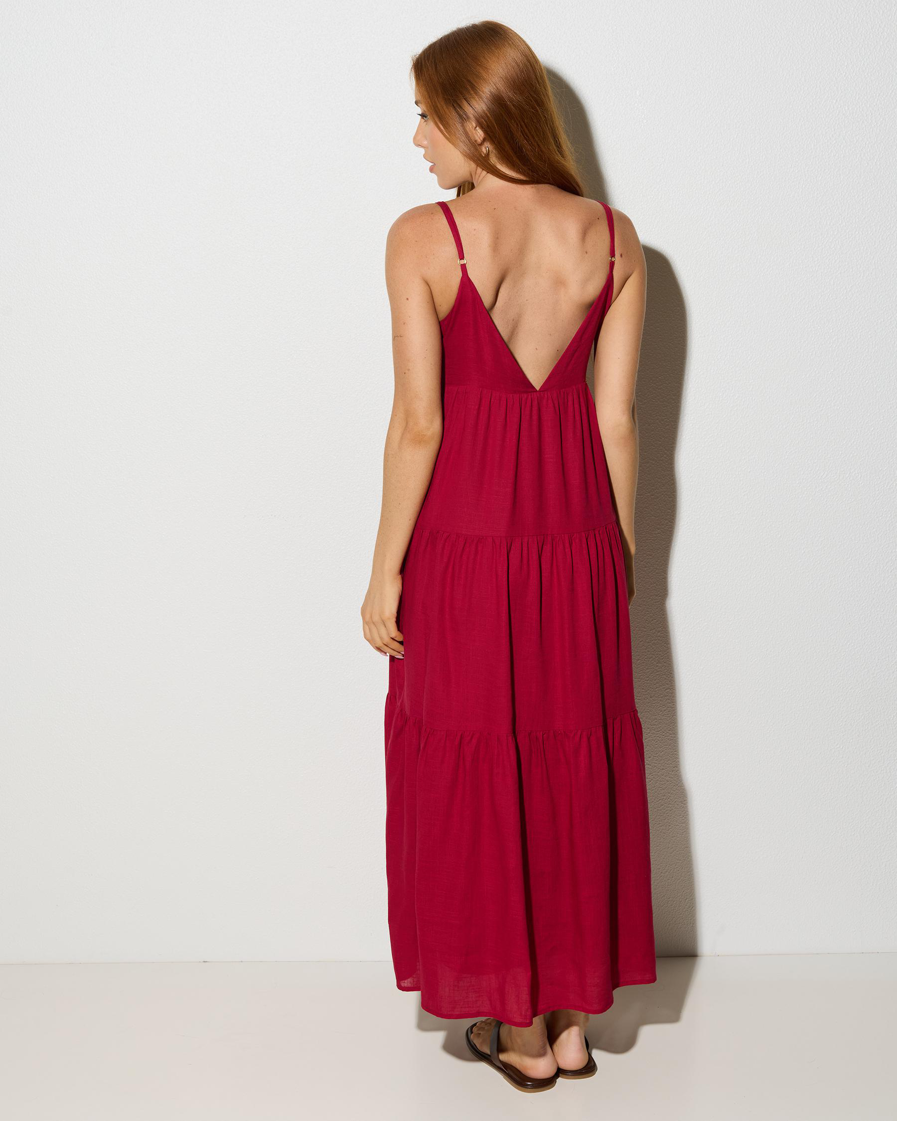 Classic Tiered Midi Dress