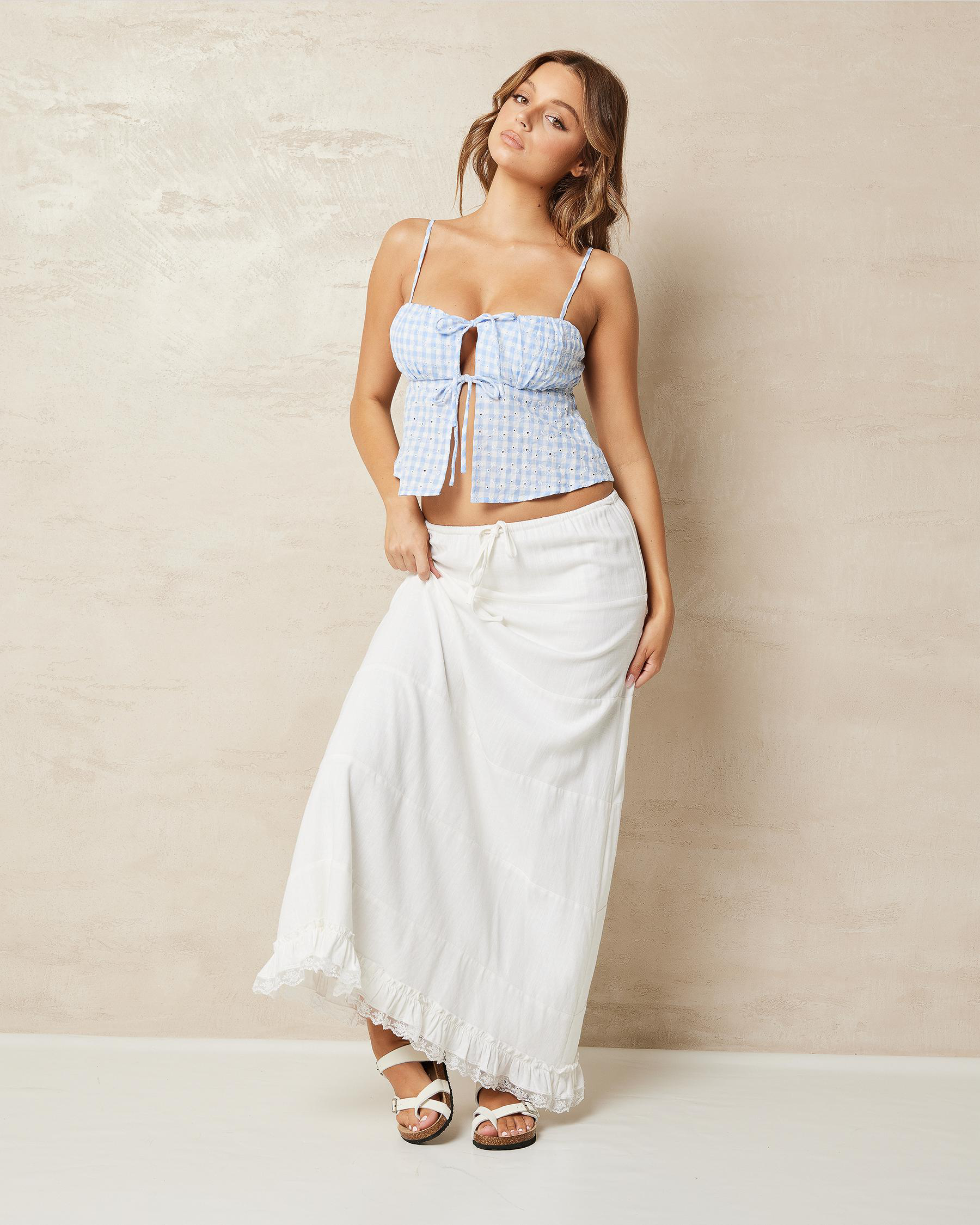 Aubrey Tie Front Top