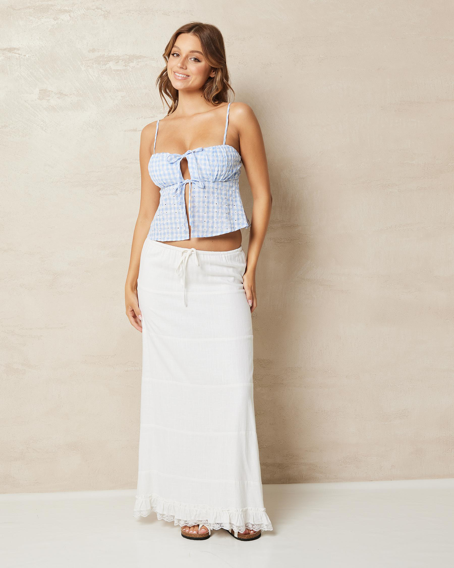 Aubrey Tie Front Top