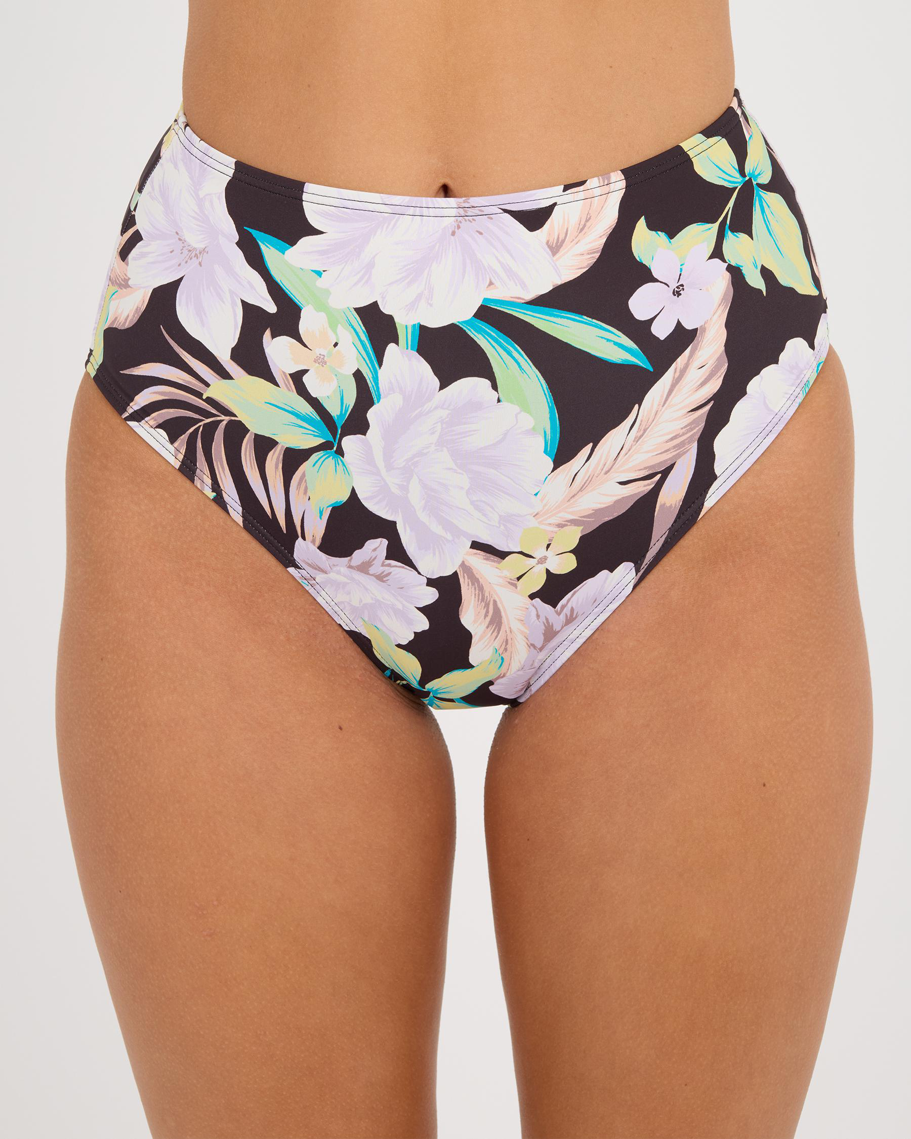 Shadow Tropic High Waisted Retro Bikini Bottom