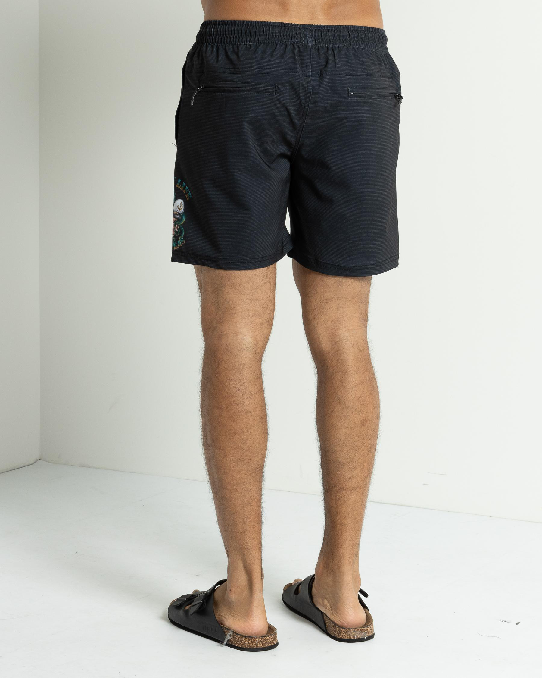 Into The Abyss Elastic Waist Shorts