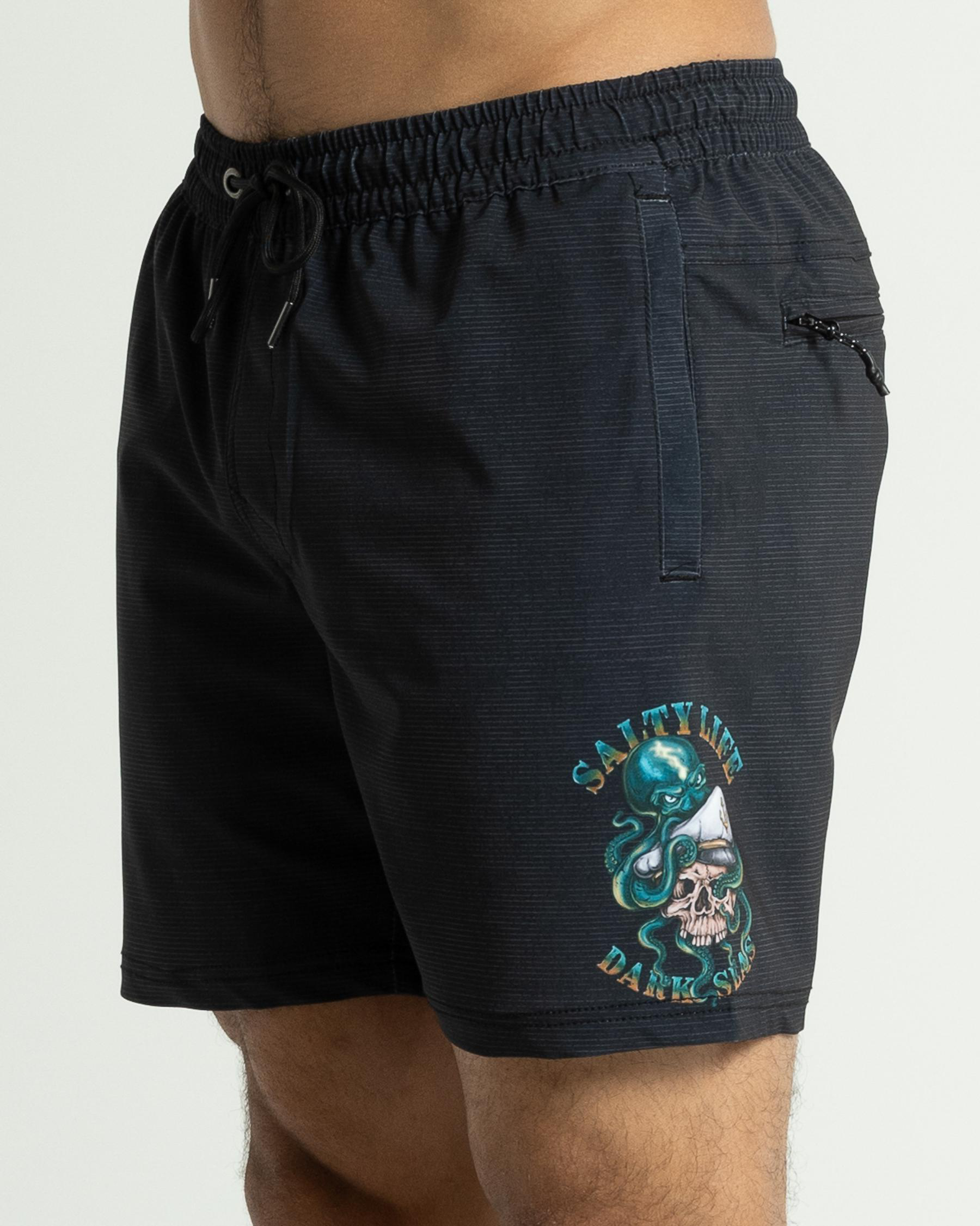 Into The Abyss Elastic Waist Shorts