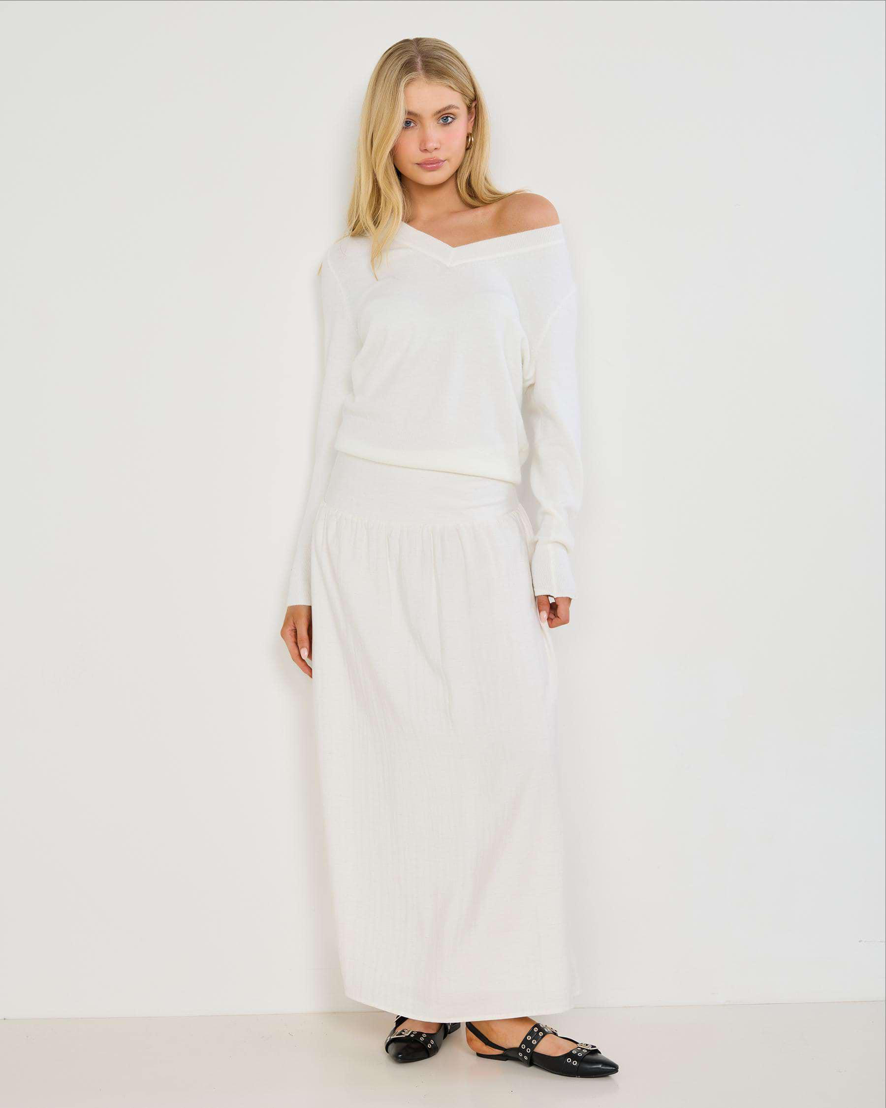 Lydia V Neck Knit Jumper