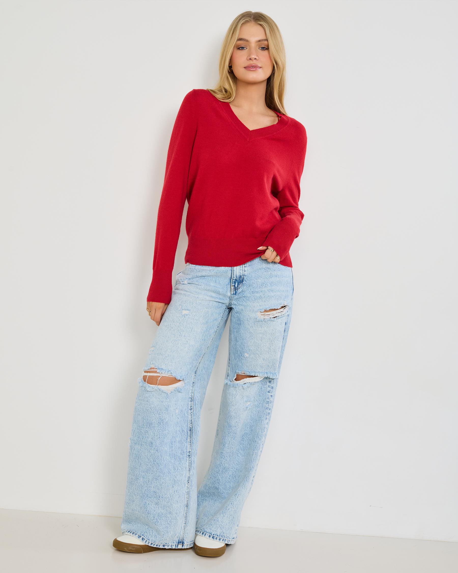 Lydia V Neck Knit Jumper