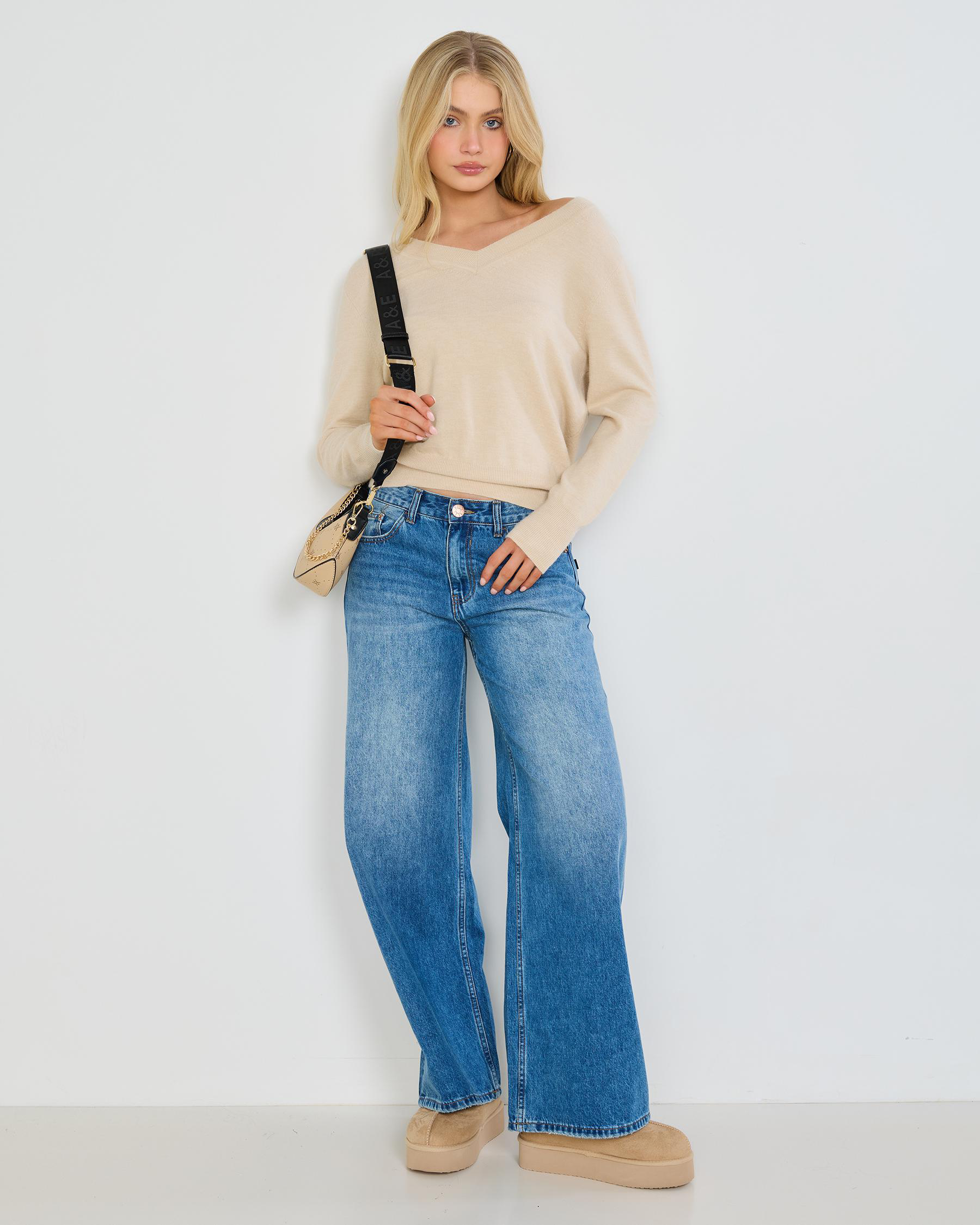 Lydia V Neck Knit Jumper