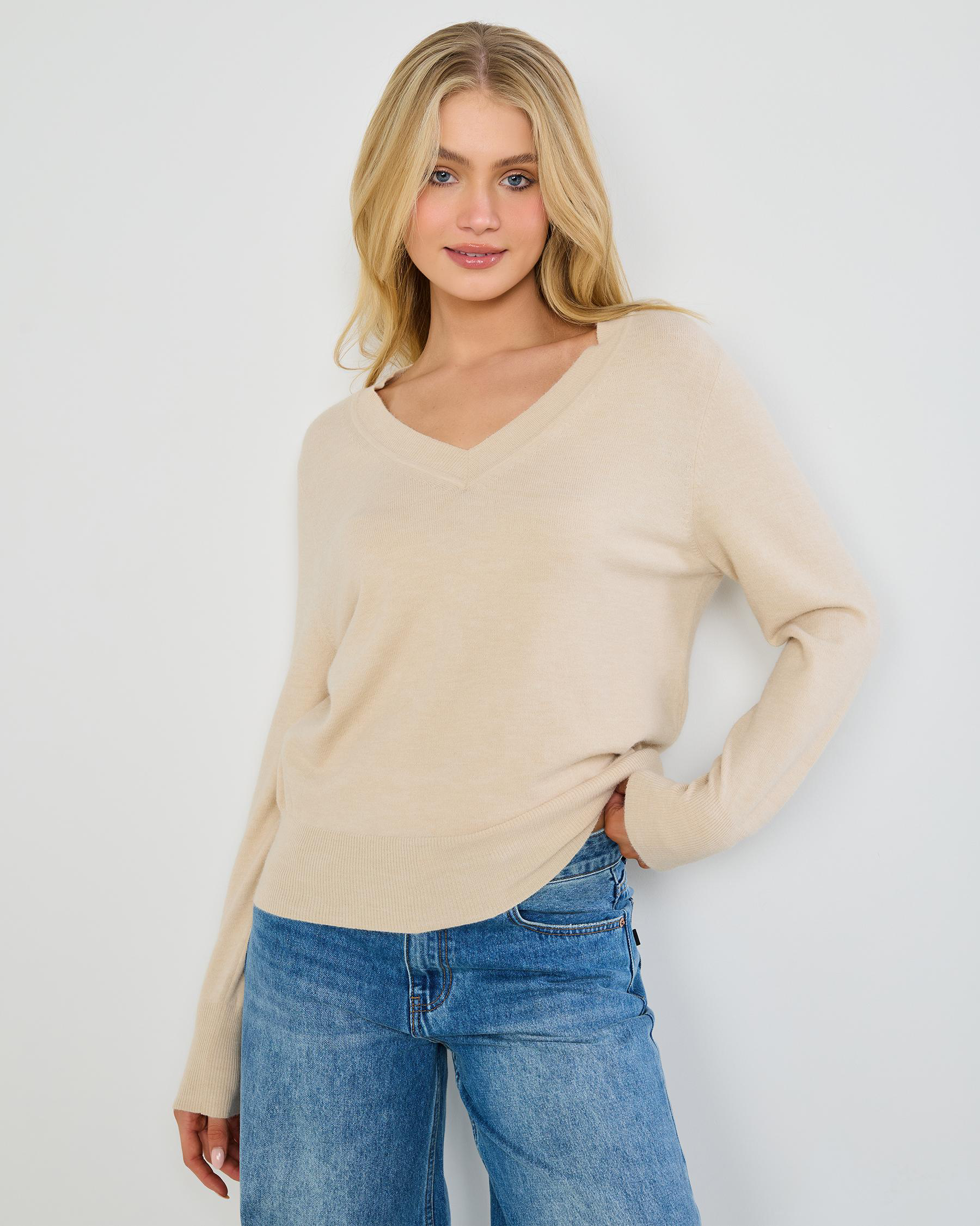 Lydia V Neck Knit Jumper