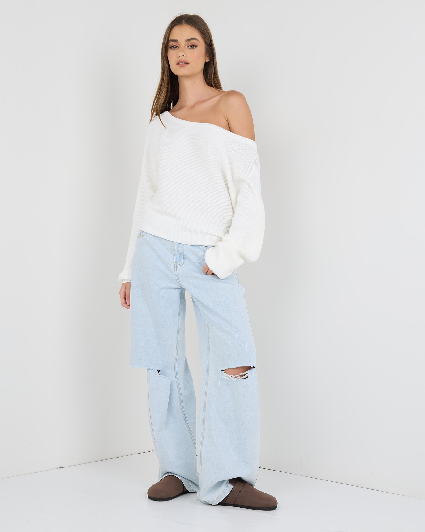 Ophelia Off Shoulder Knit Jumper