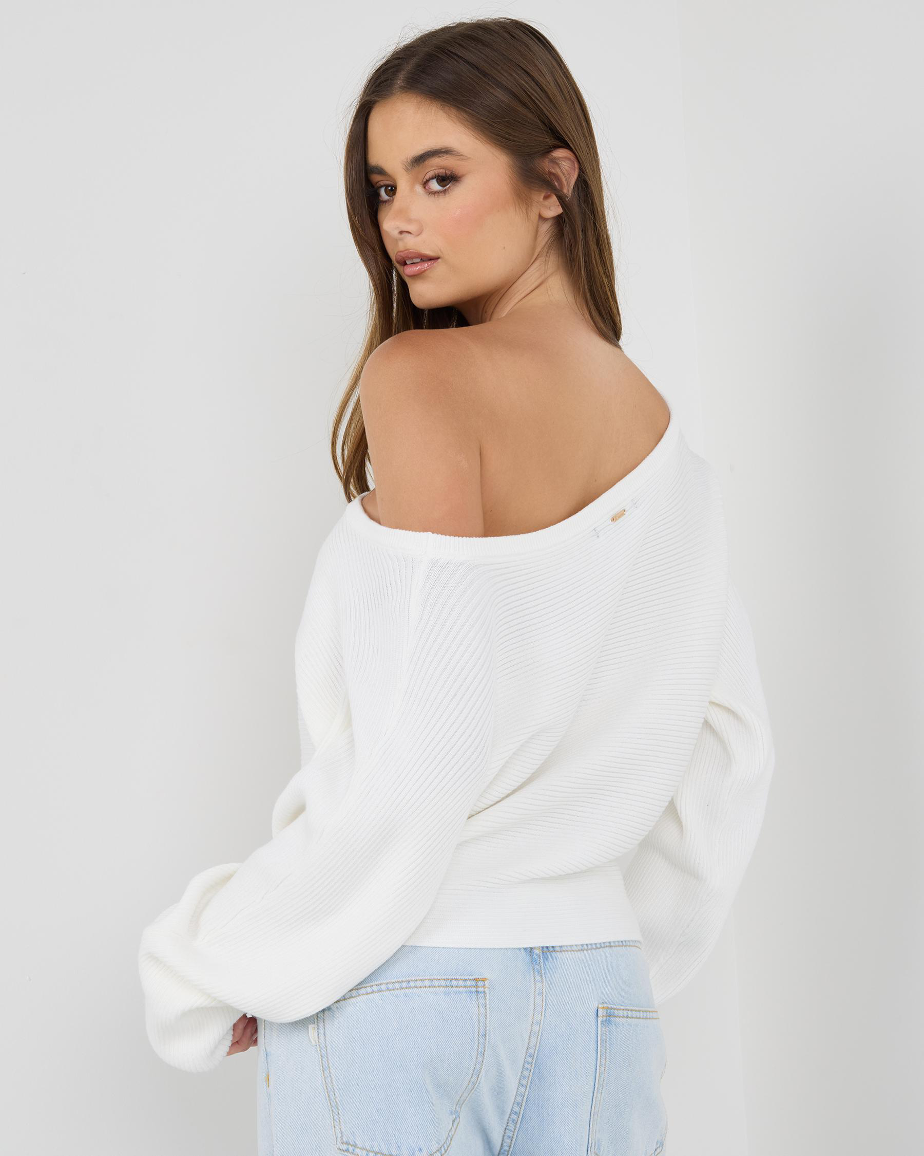 Ophelia Off Shoulder Knit Jumper