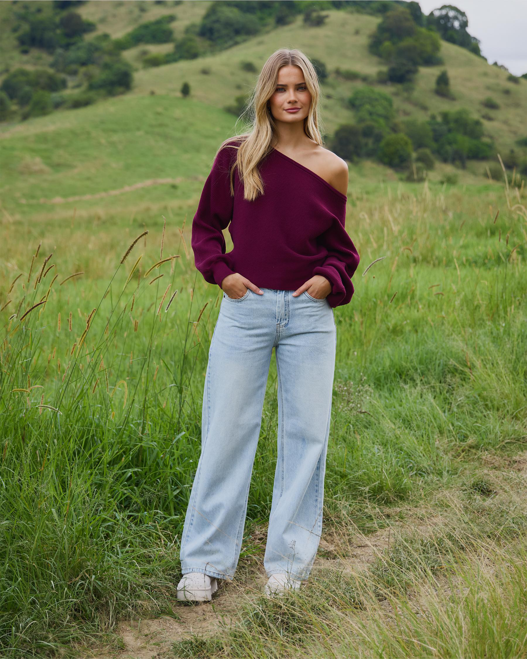 Ophelia Off Shoulder Knit Jumper
