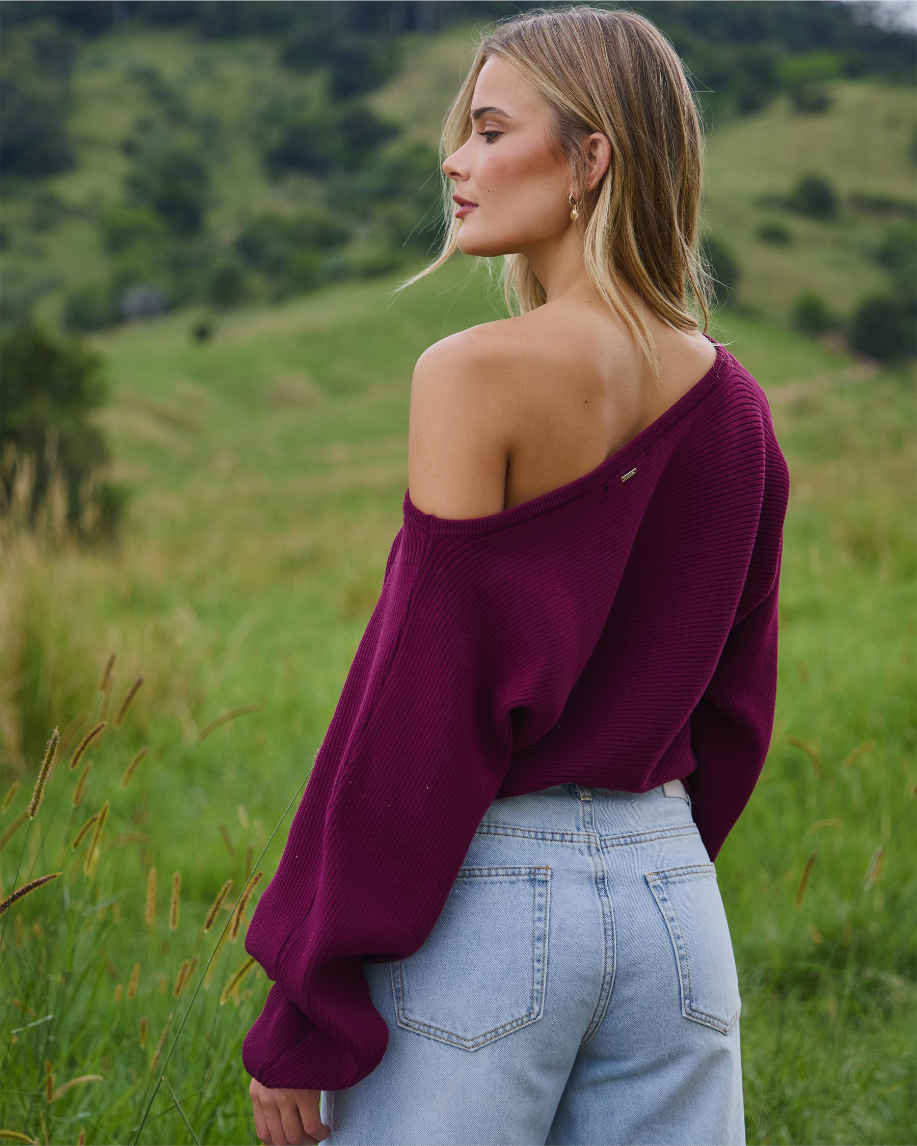 Ophelia Off Shoulder Knit Jumper
