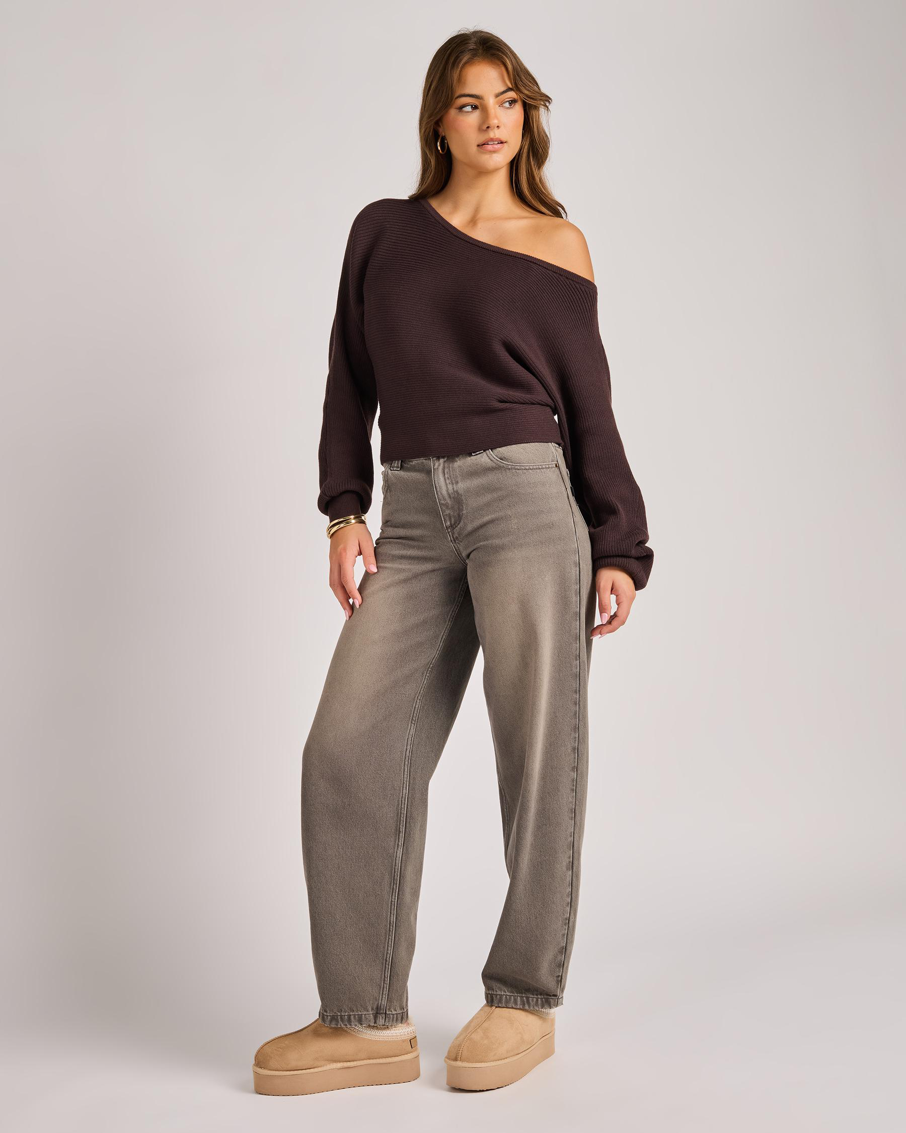 Ophelia Off Shoulder Knit Jumper