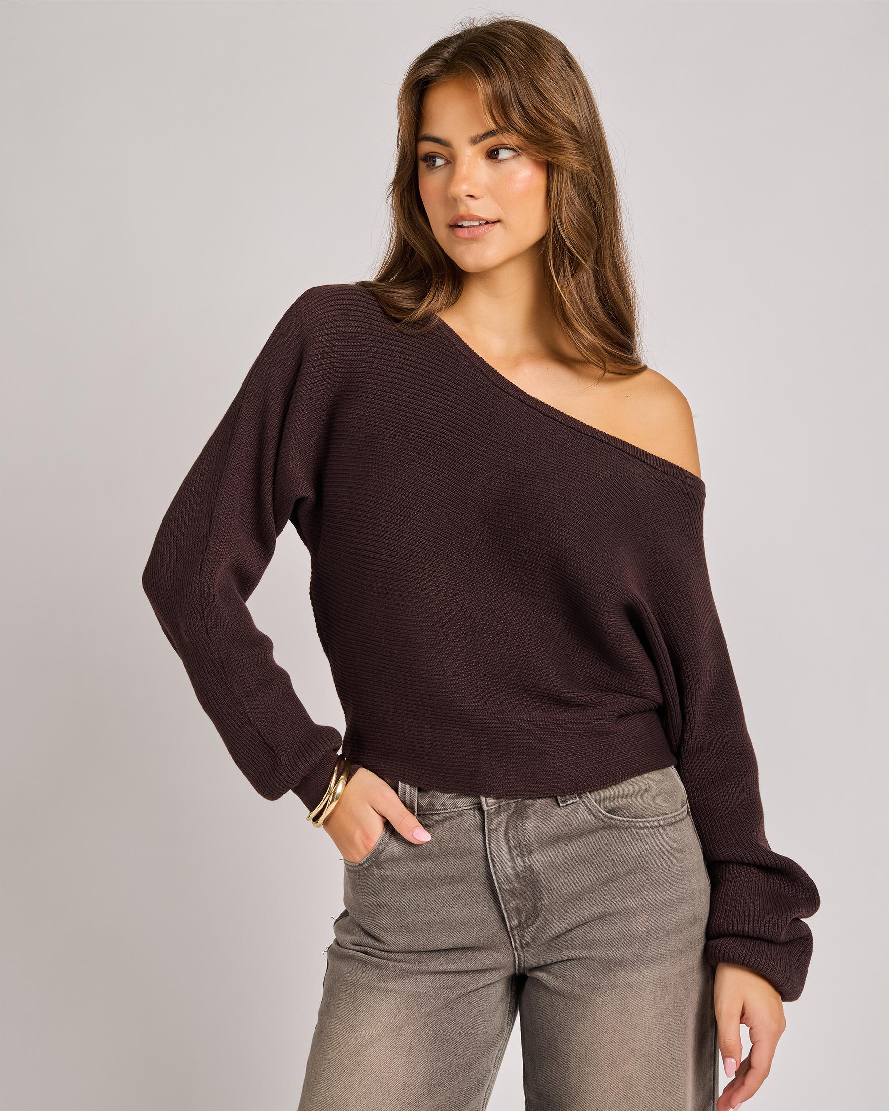 Ophelia Off Shoulder Knit Jumper