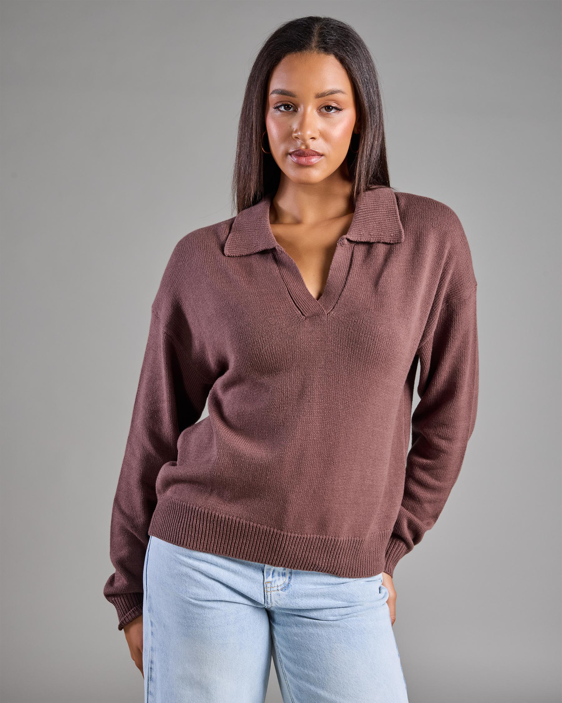 Anthea Polo Collar Knit Jumper