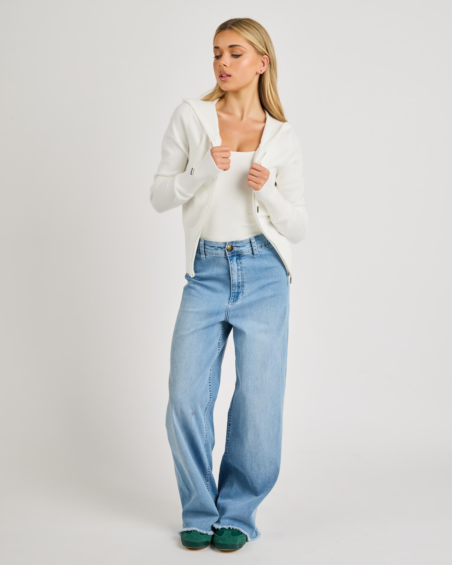 Cora Hooded Zip Knit Jumper