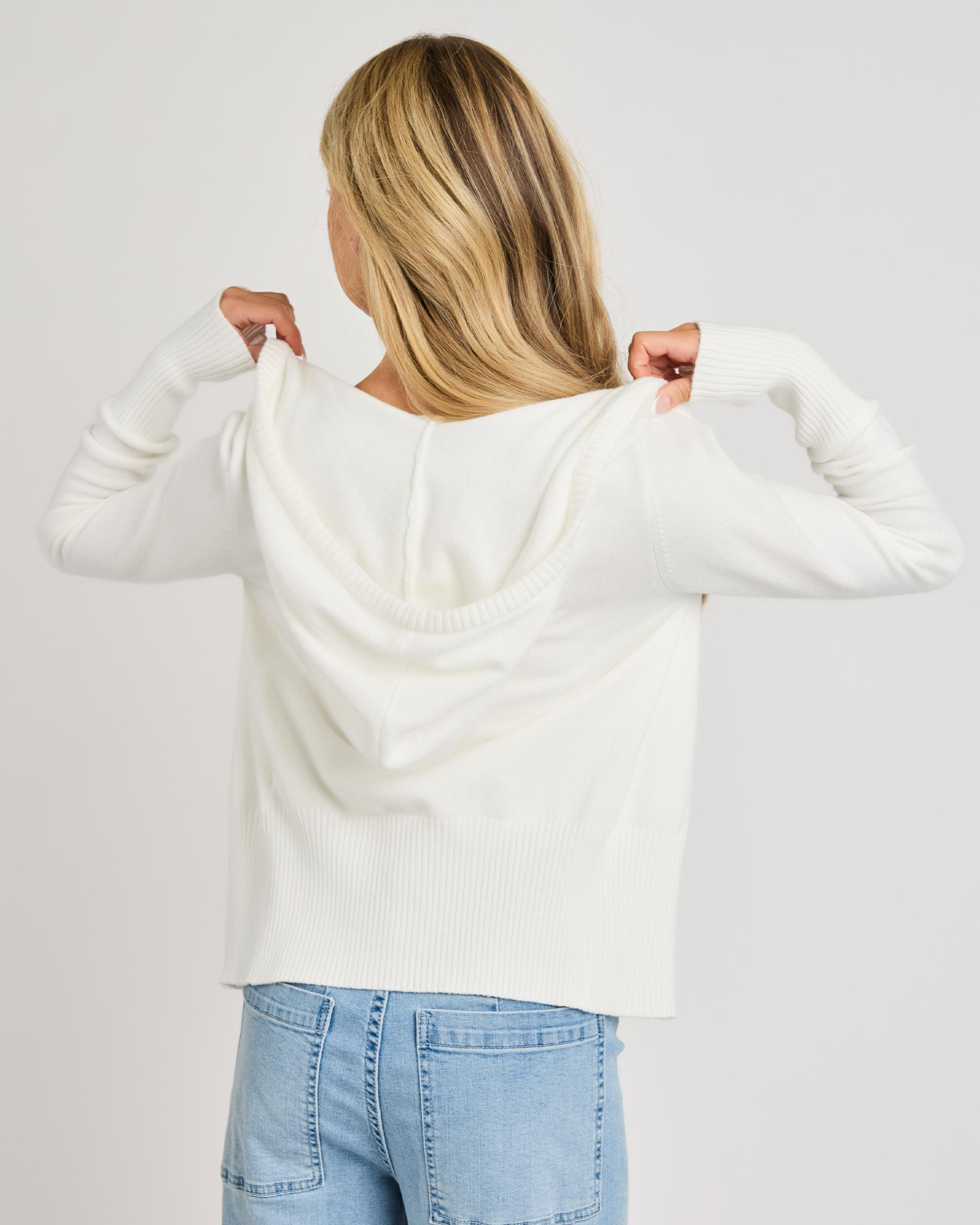 Cora Hooded Zip Knit Jumper