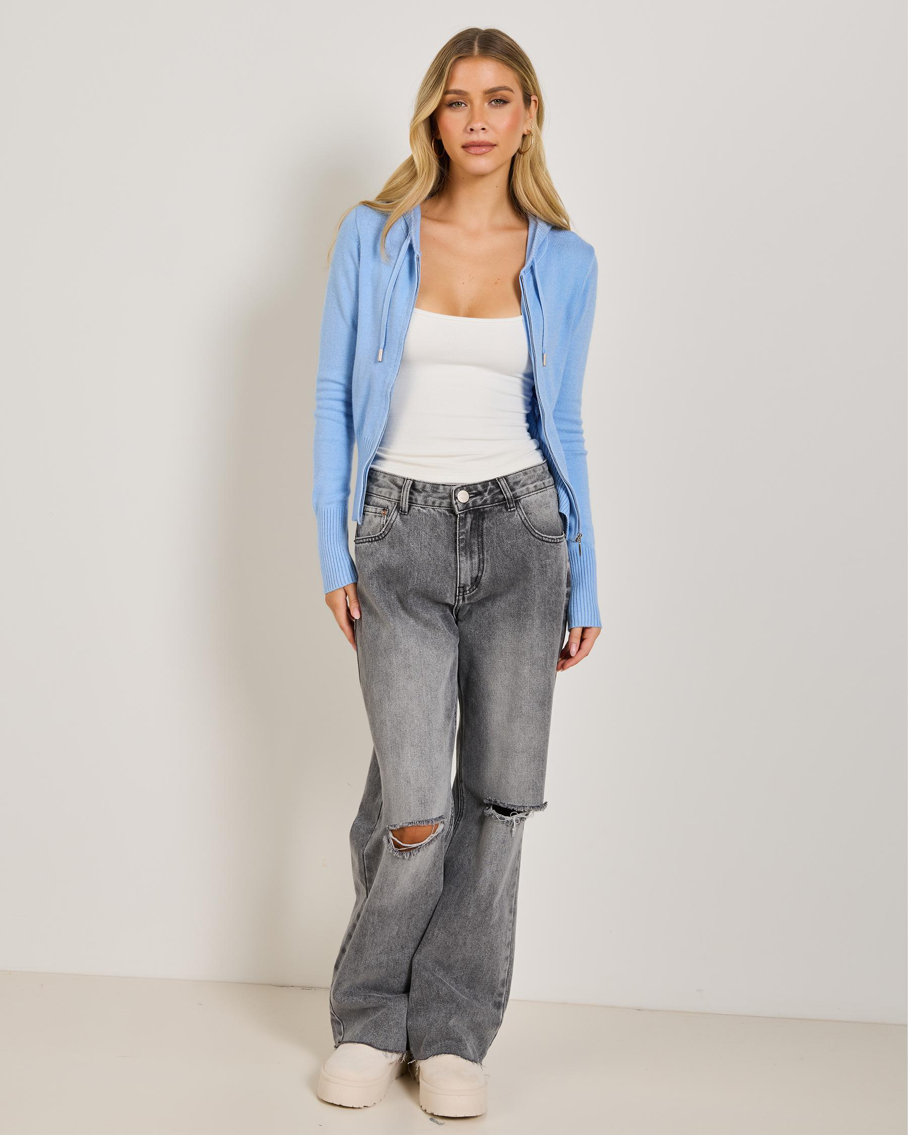 Cora Hooded Zip Knit Jumper